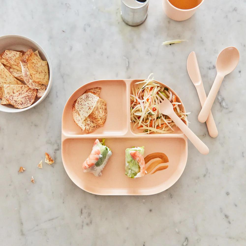 Divided Plate with rim - Blush