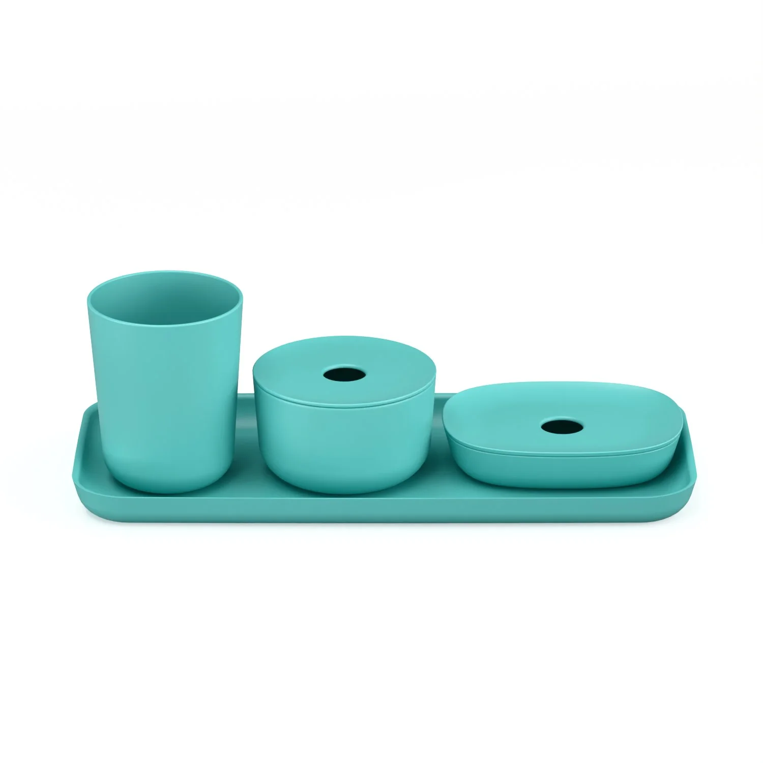 4-Piece Bathroom Counter Set - Lagoon