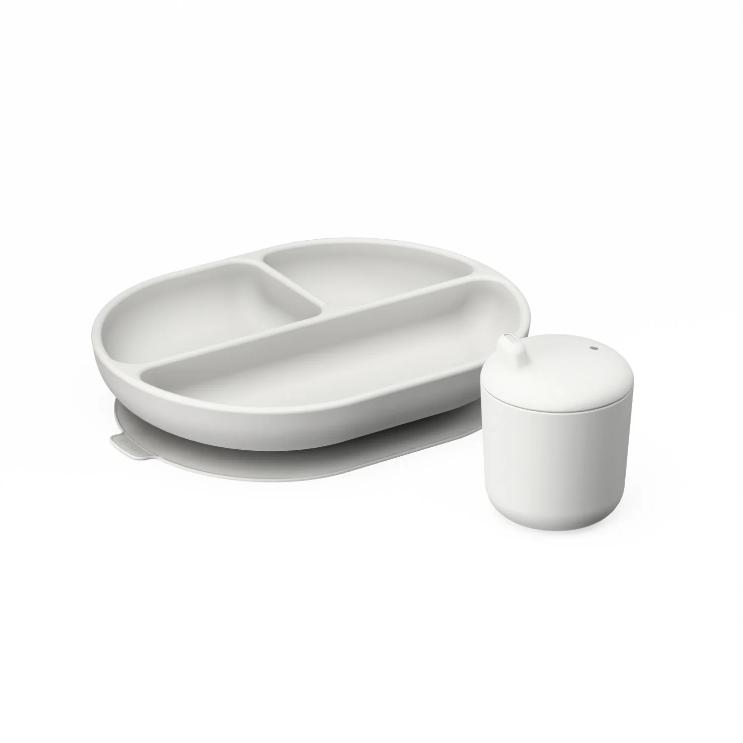 Duo Divided Suction Plate & Sippy Cup - Cloud