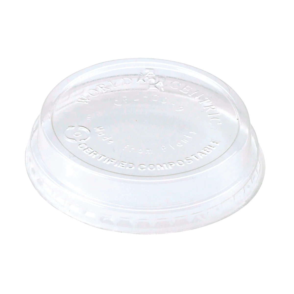 World Centric's LID PLA - Fits 4 to 9 oz, Raised, No Hole	CPL-CS-9