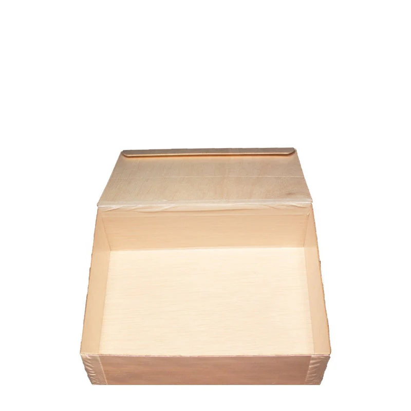 VerTerra Collapsible Balsa Wood Box w/ Attached Lid 6