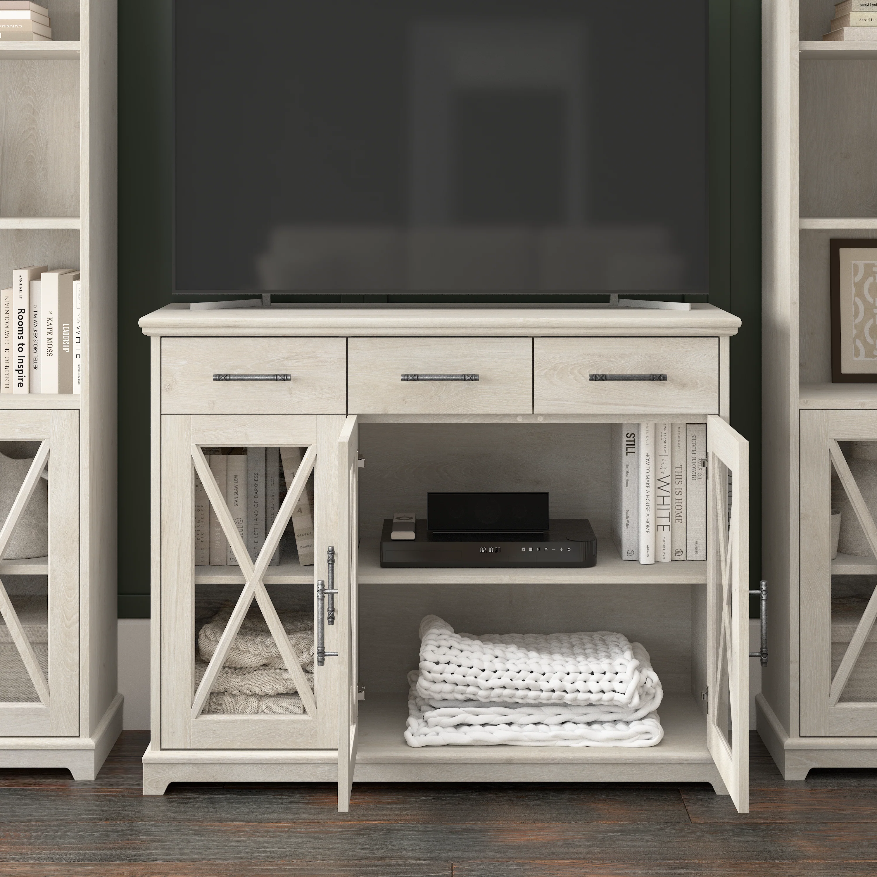 Lennox 46W Farmhouse TV Stand for 65 Inch TV