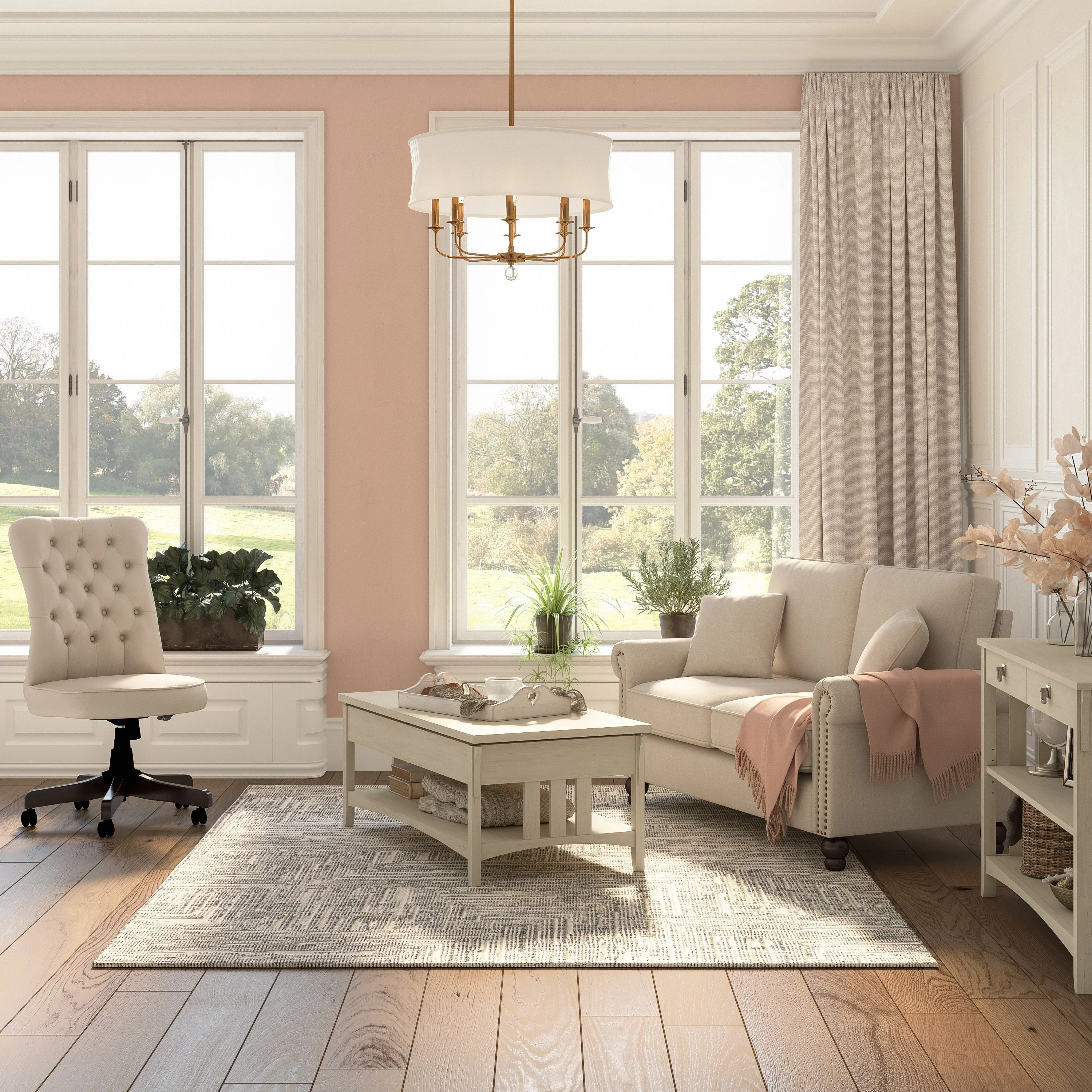 Salinas Lift Top Coffee Table Desk with Storage