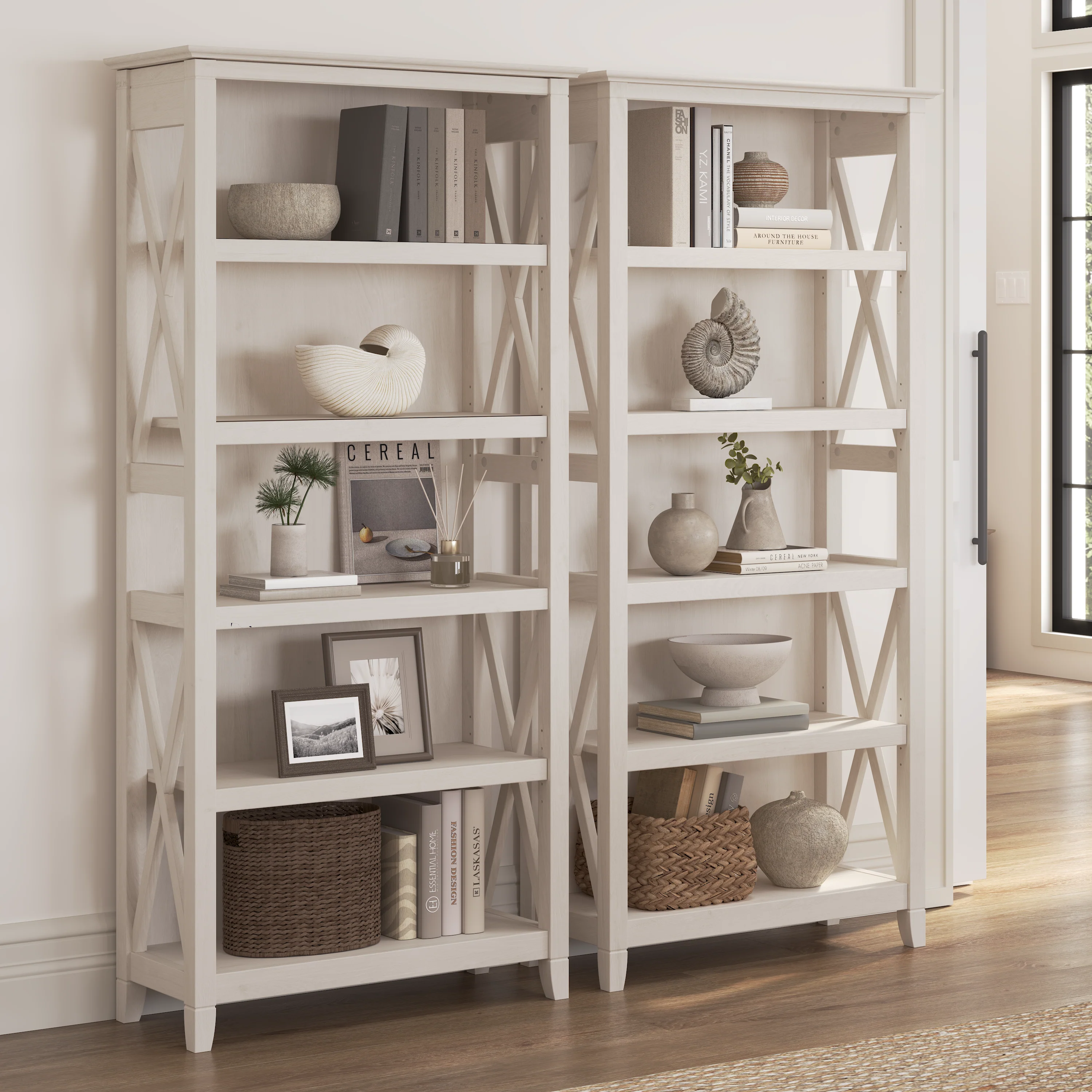 Key West 5 Shelf Bookcase Set