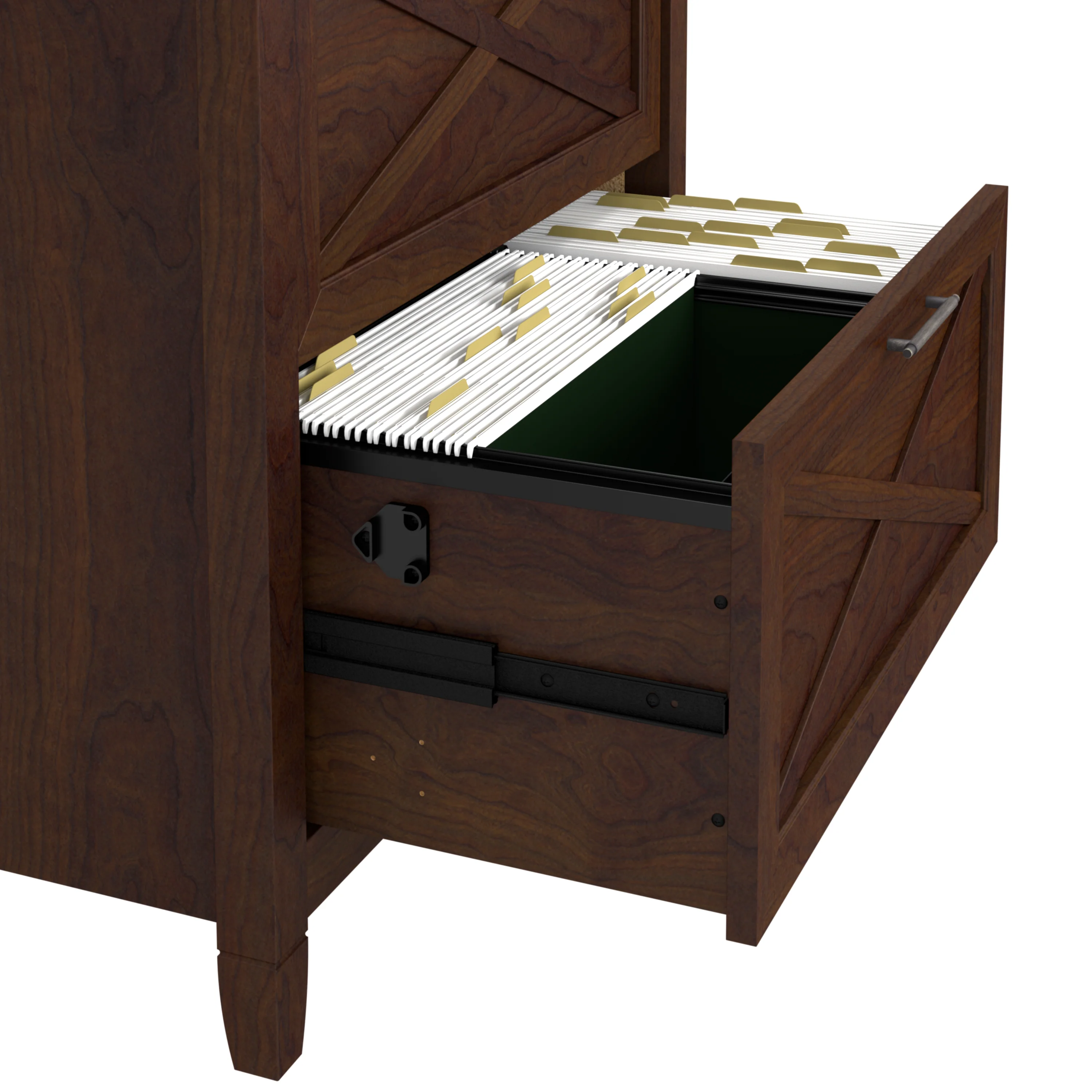 48W Writing Desk with 2 Drawer Lateral File Cabinet