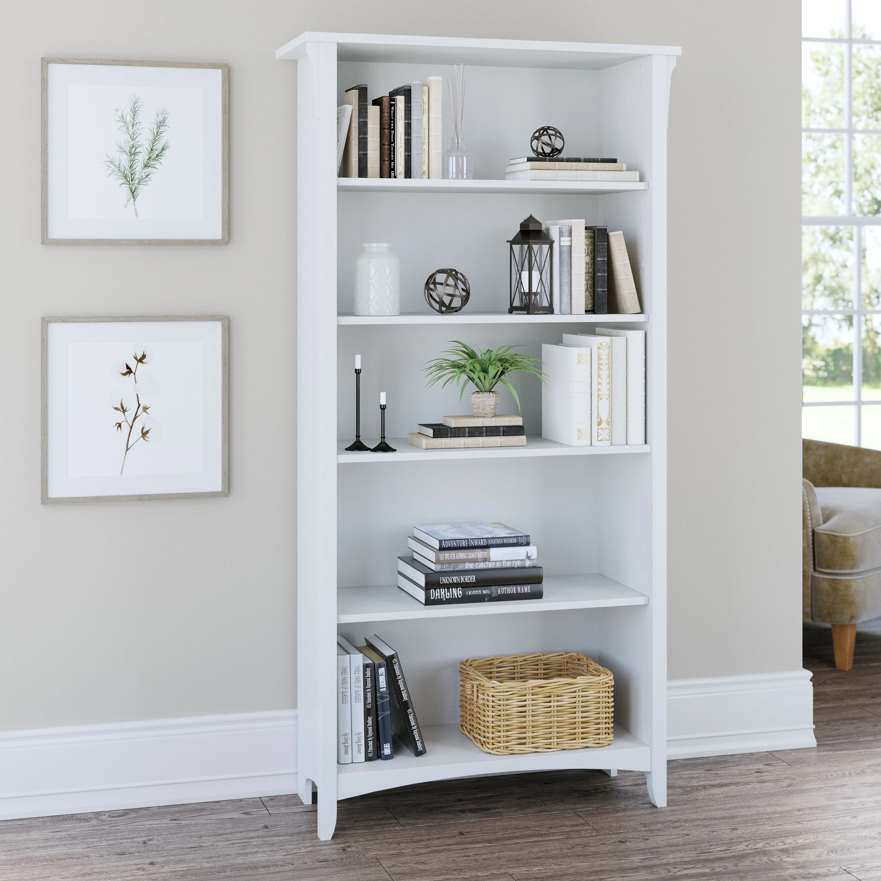 Salinas Tall 5 Shelf Bookcase