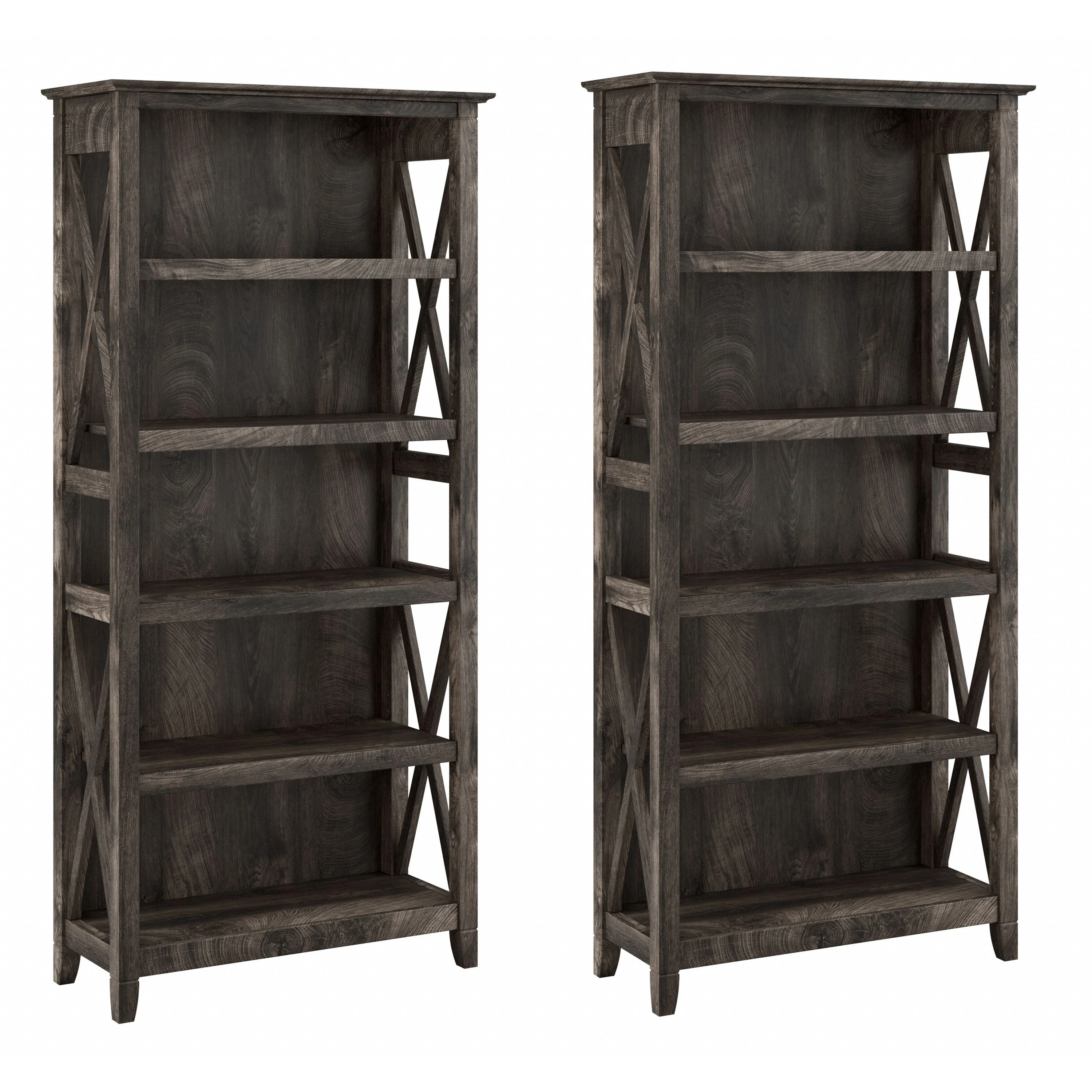 Key West 5 Shelf Bookcase Set