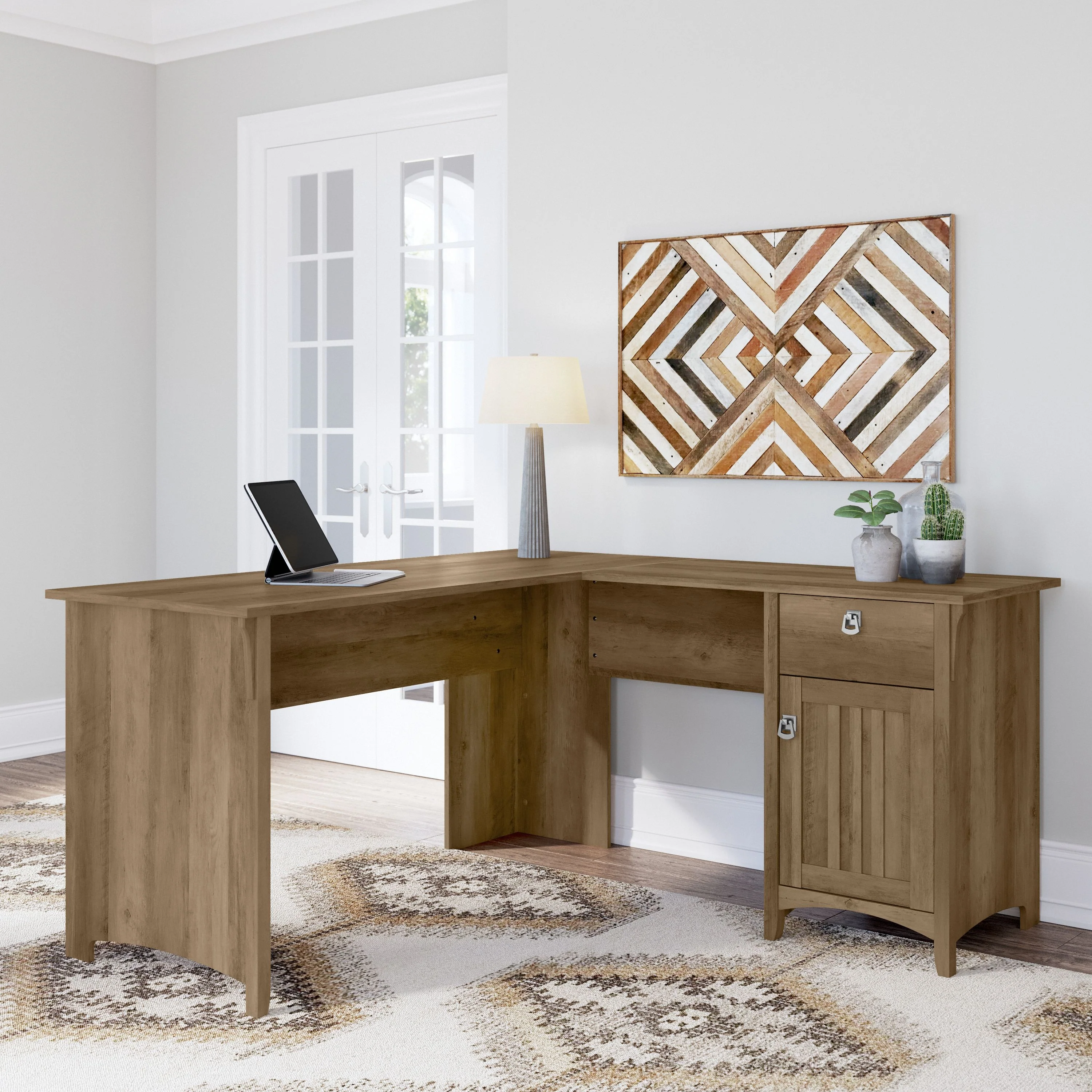 Salinas 60W L Shaped Desk with Storage