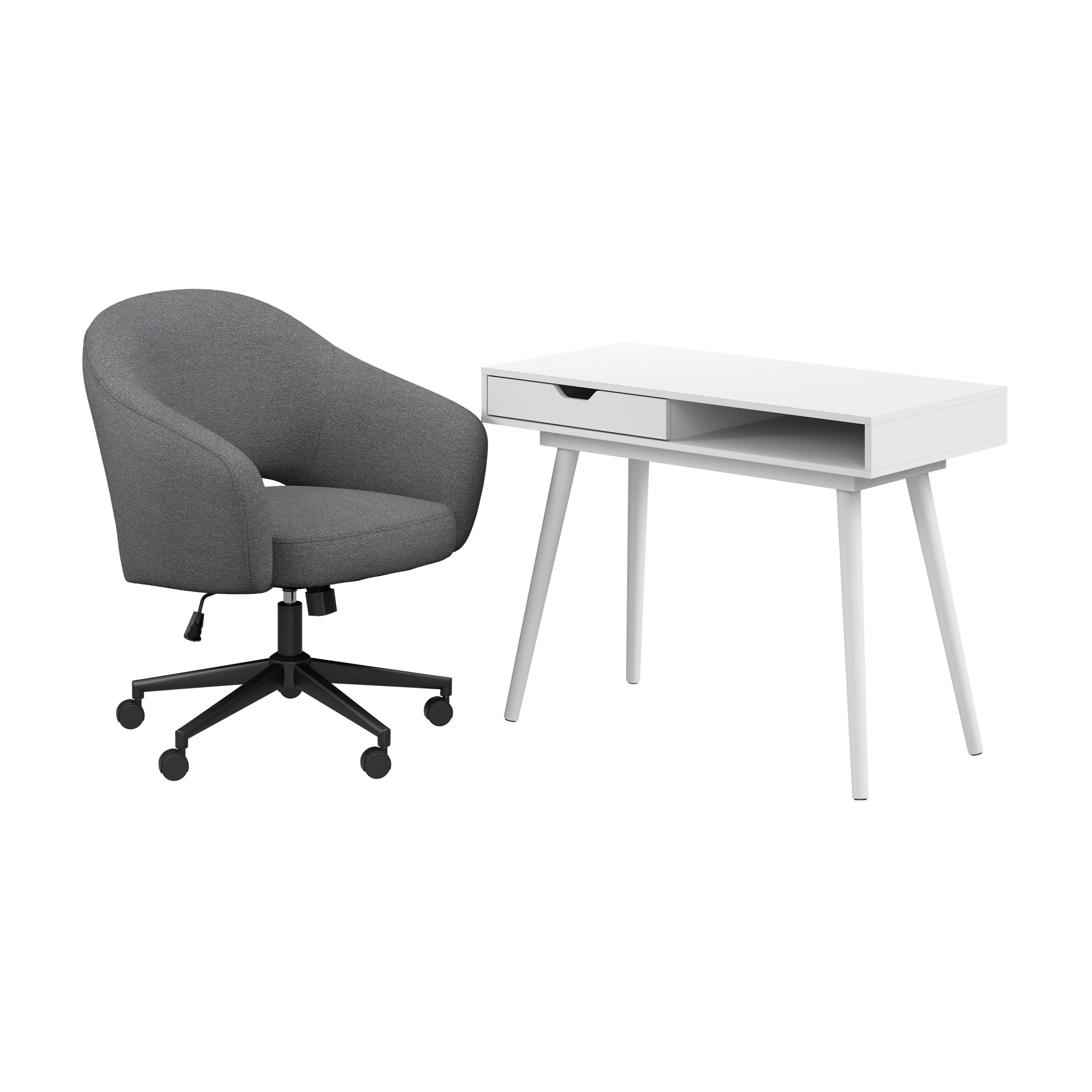 Nora 40W Small Writing Desk and Chair Set for Home Office