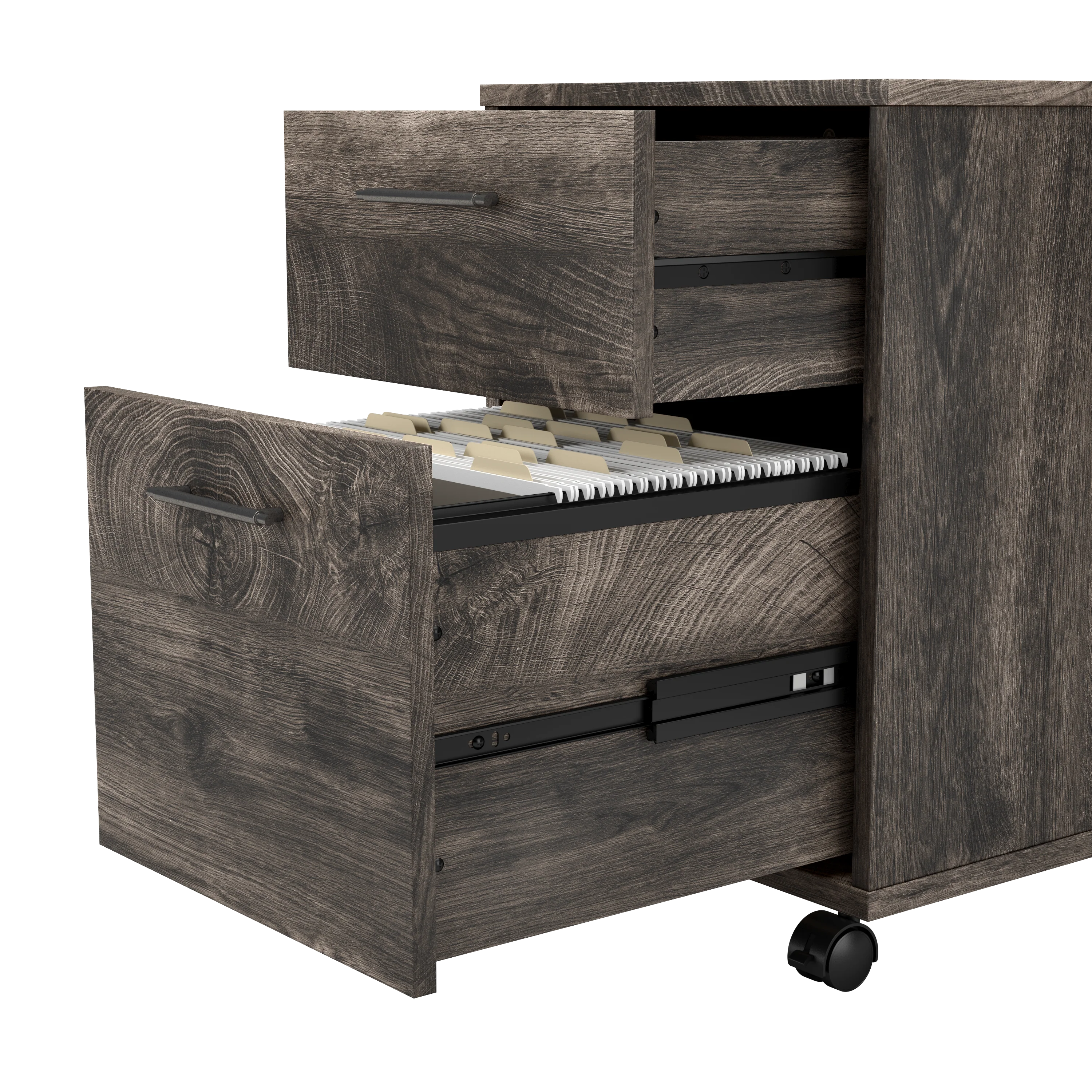 48W Writing Desk with 2 Drawer Mobile File Cabinet