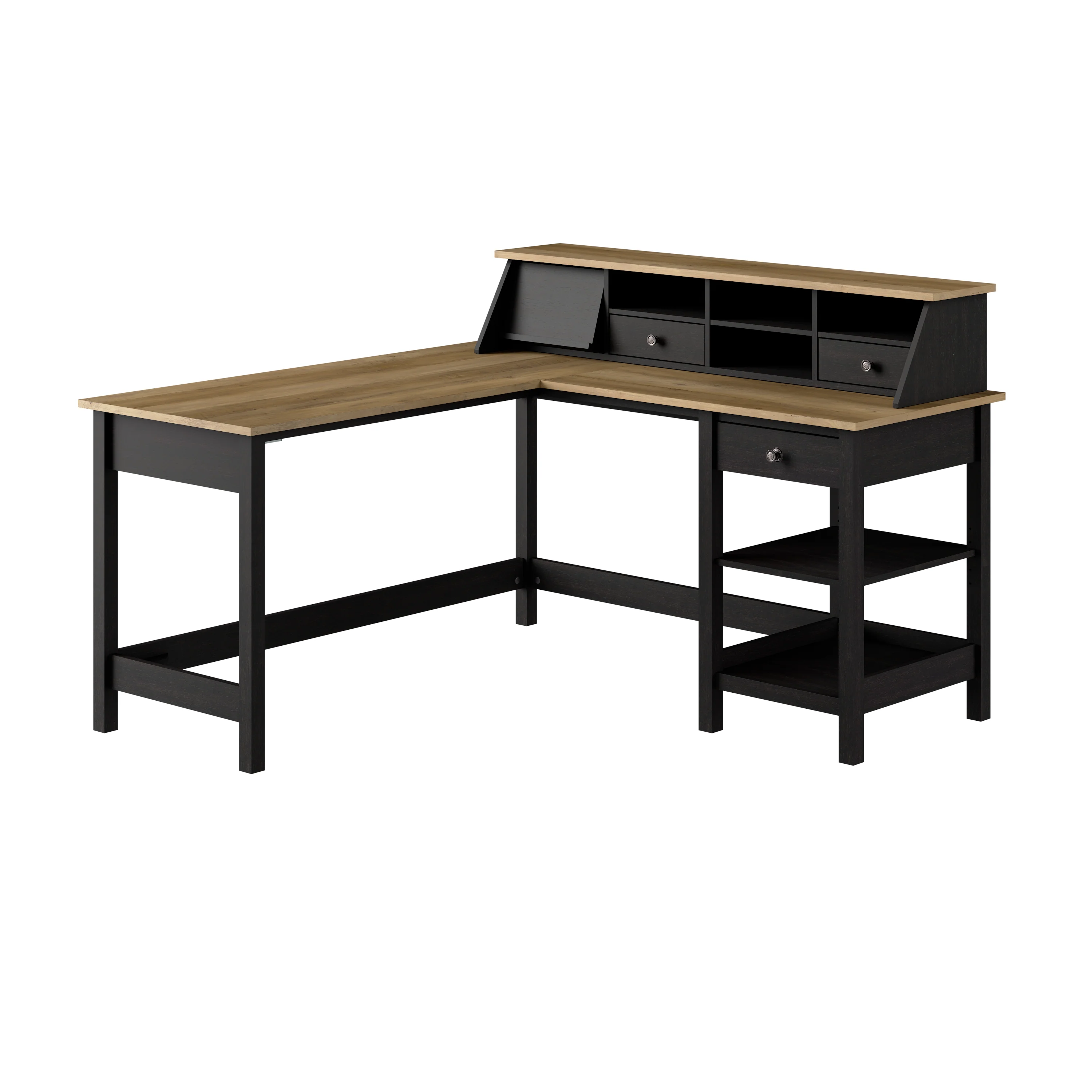 Mayfield 60W L Shaped Computer Desk with Desktop Organizer