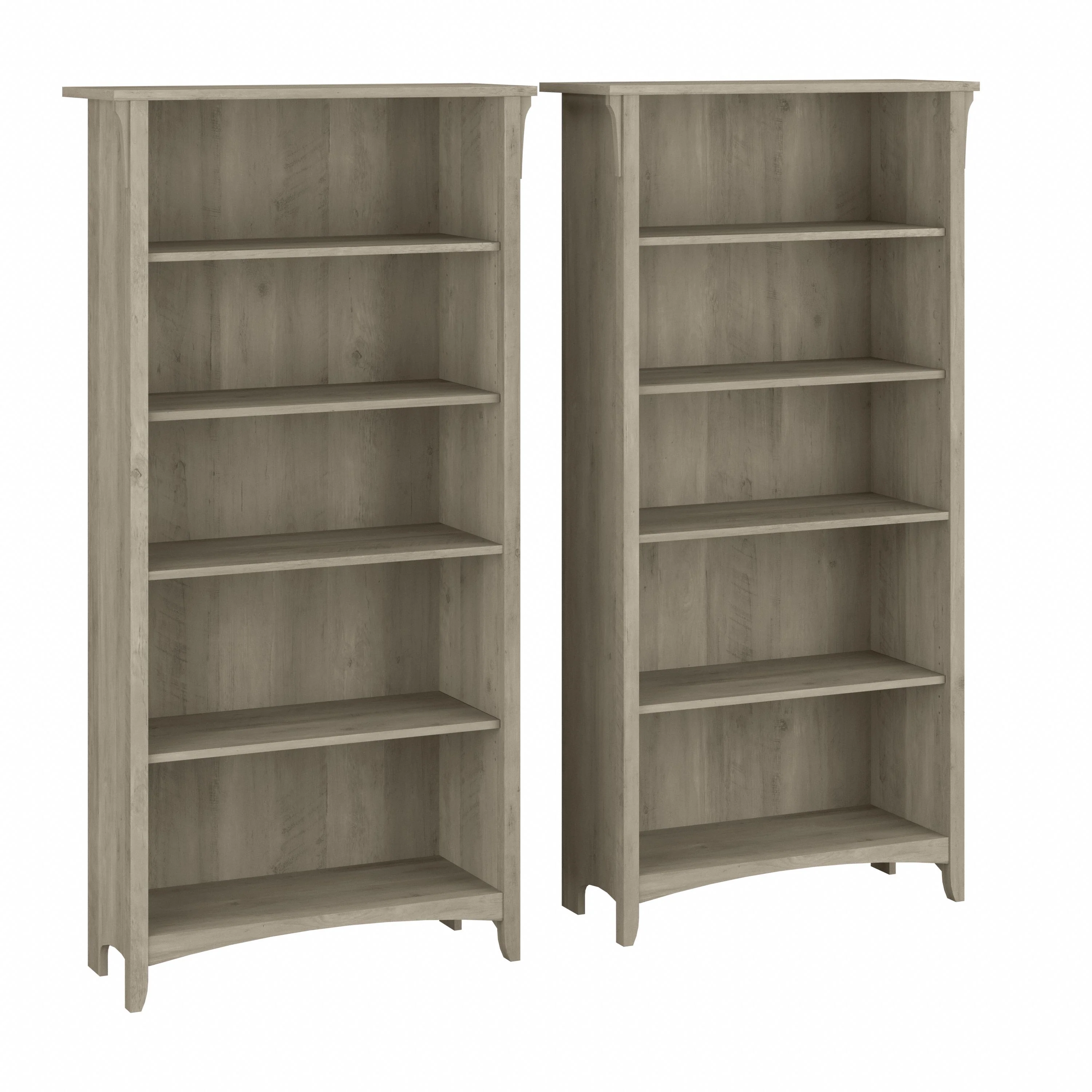 Salinas Tall 5 Shelf Bookcase - Set of 2