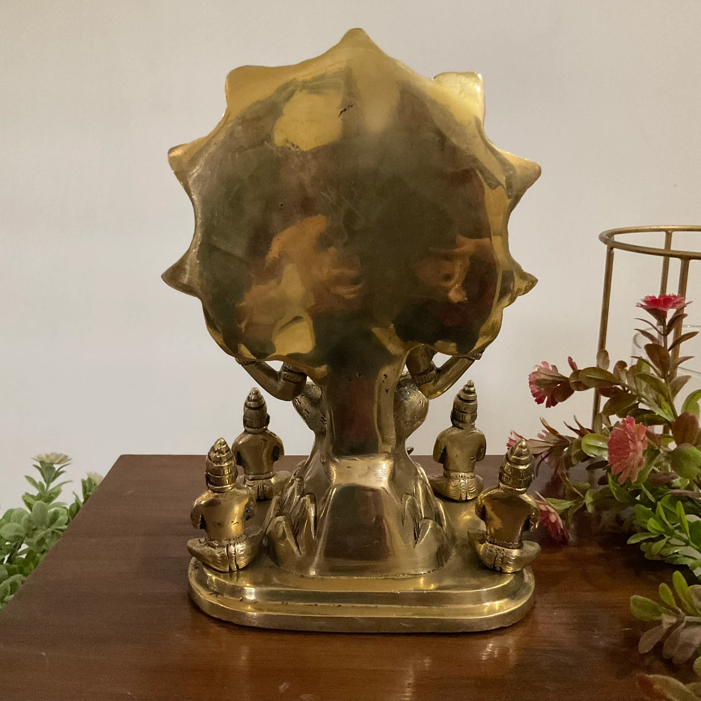 9 Inch Dakshinamurthy Brass Murti Idol -  Hindu God Statue