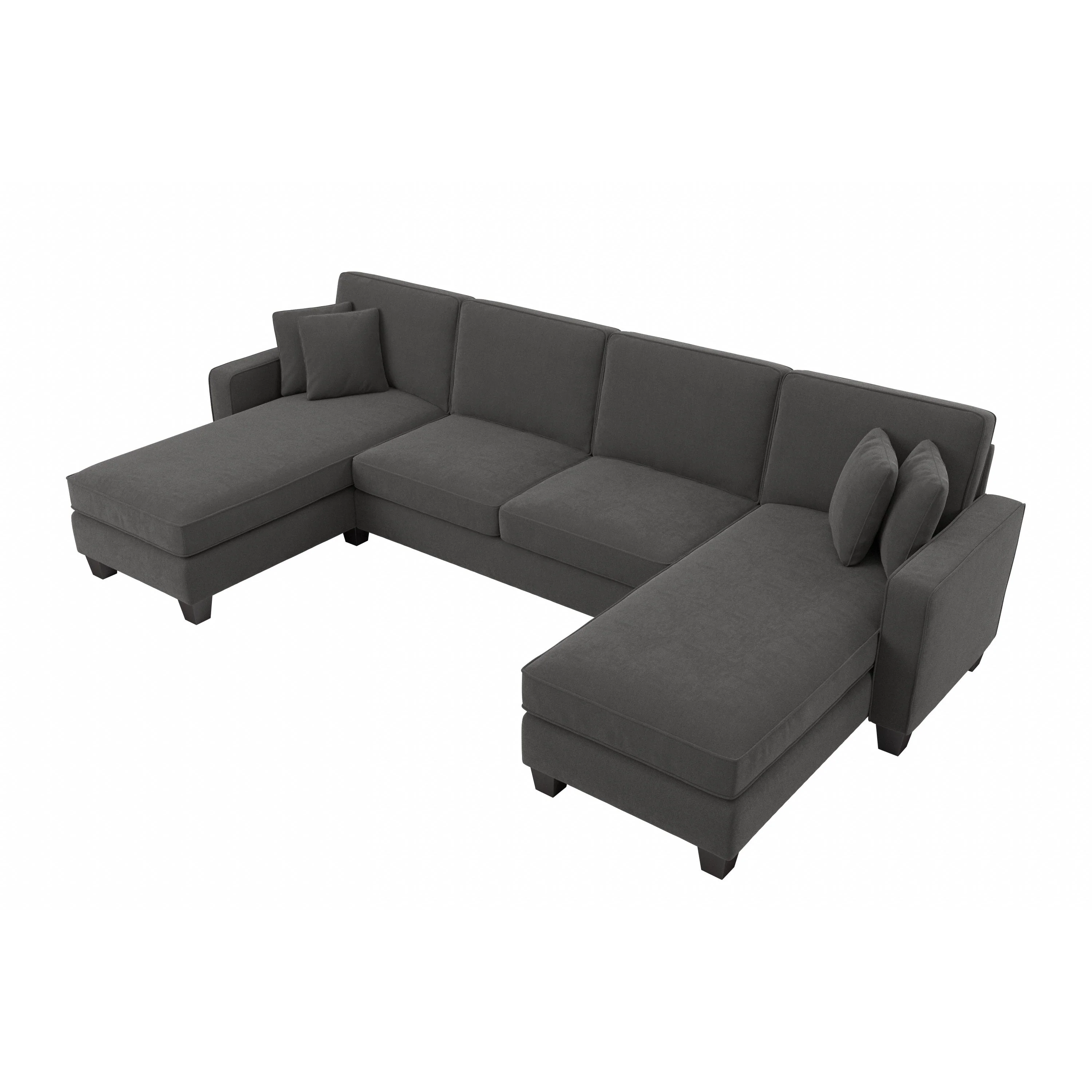 Stockton 131W Sectional Couch with Double Chaise Lounge