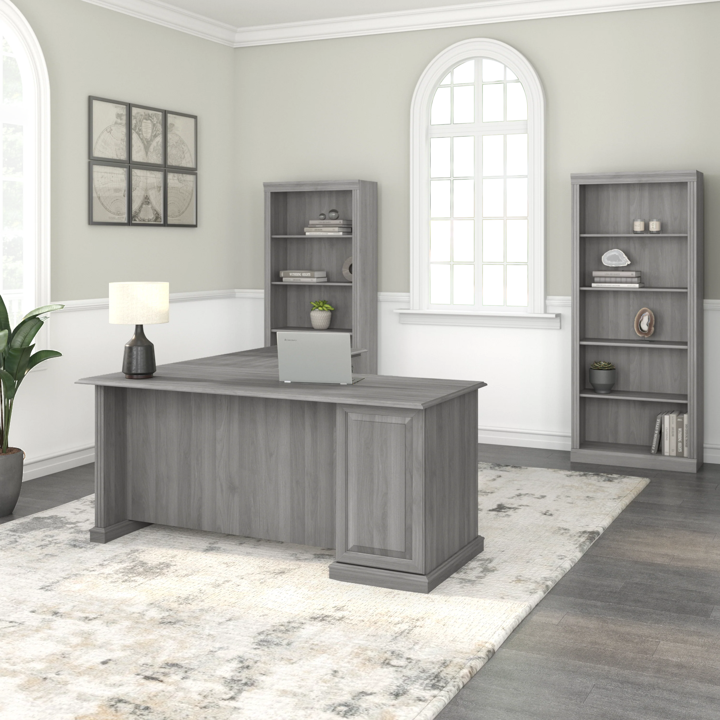 Saratoga L Shaped Computer Desk with Drawers