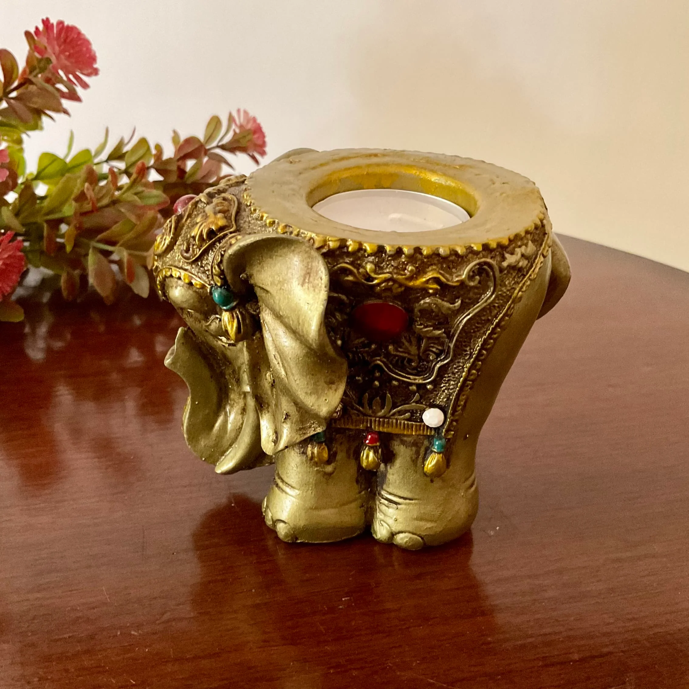 Elephant Tea Light Holder (Set of 4) - Festive Decor