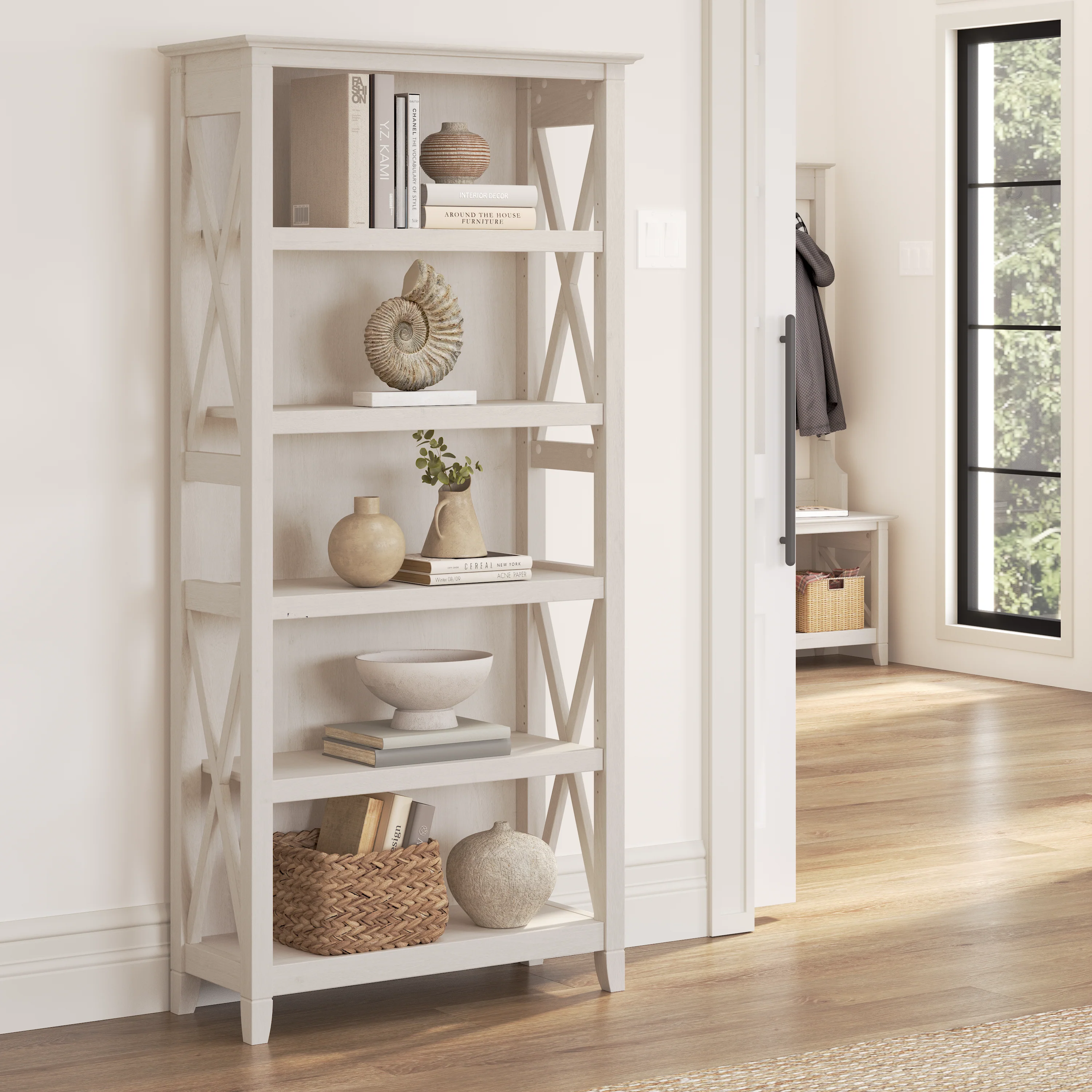 Key West Tall 5 Shelf Bookcase
