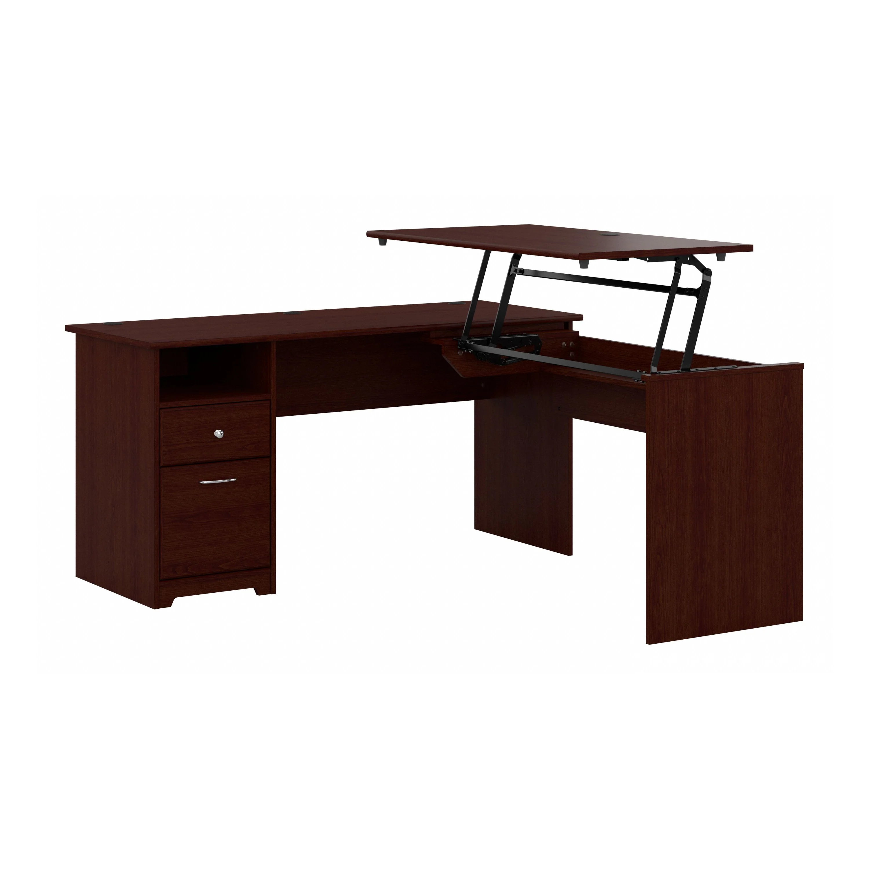 Cabot 60W 3 Position Sit to Stand L Shaped Desk