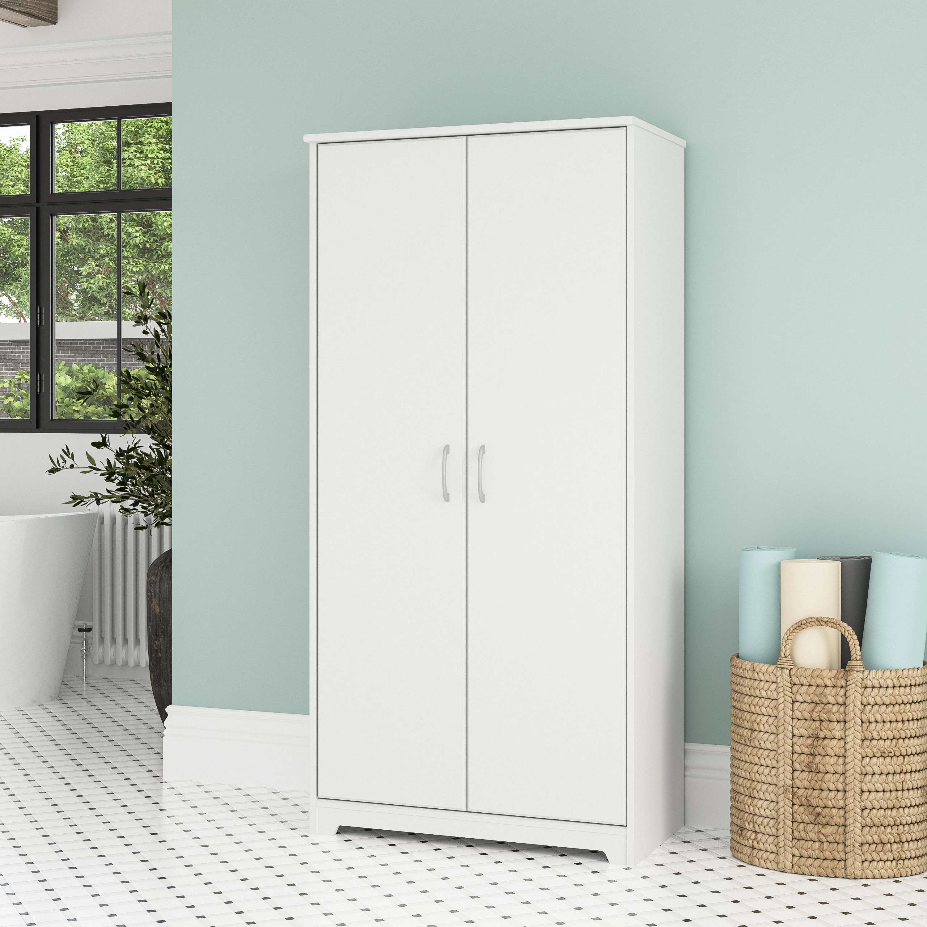 Cabot Tall Storage Cabinet with Doors