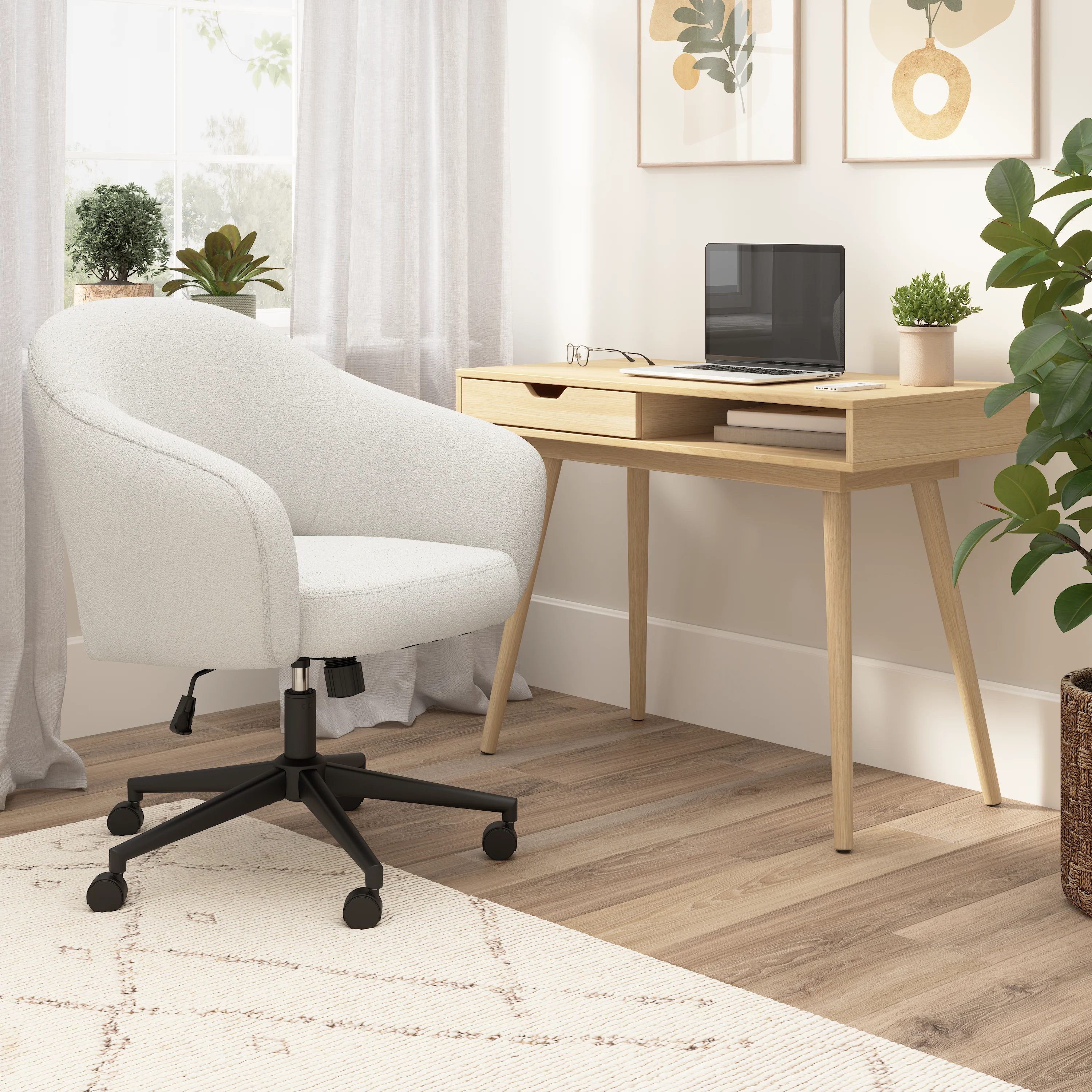 Nora 40W Small Writing Desk and Chair Set for Home Office