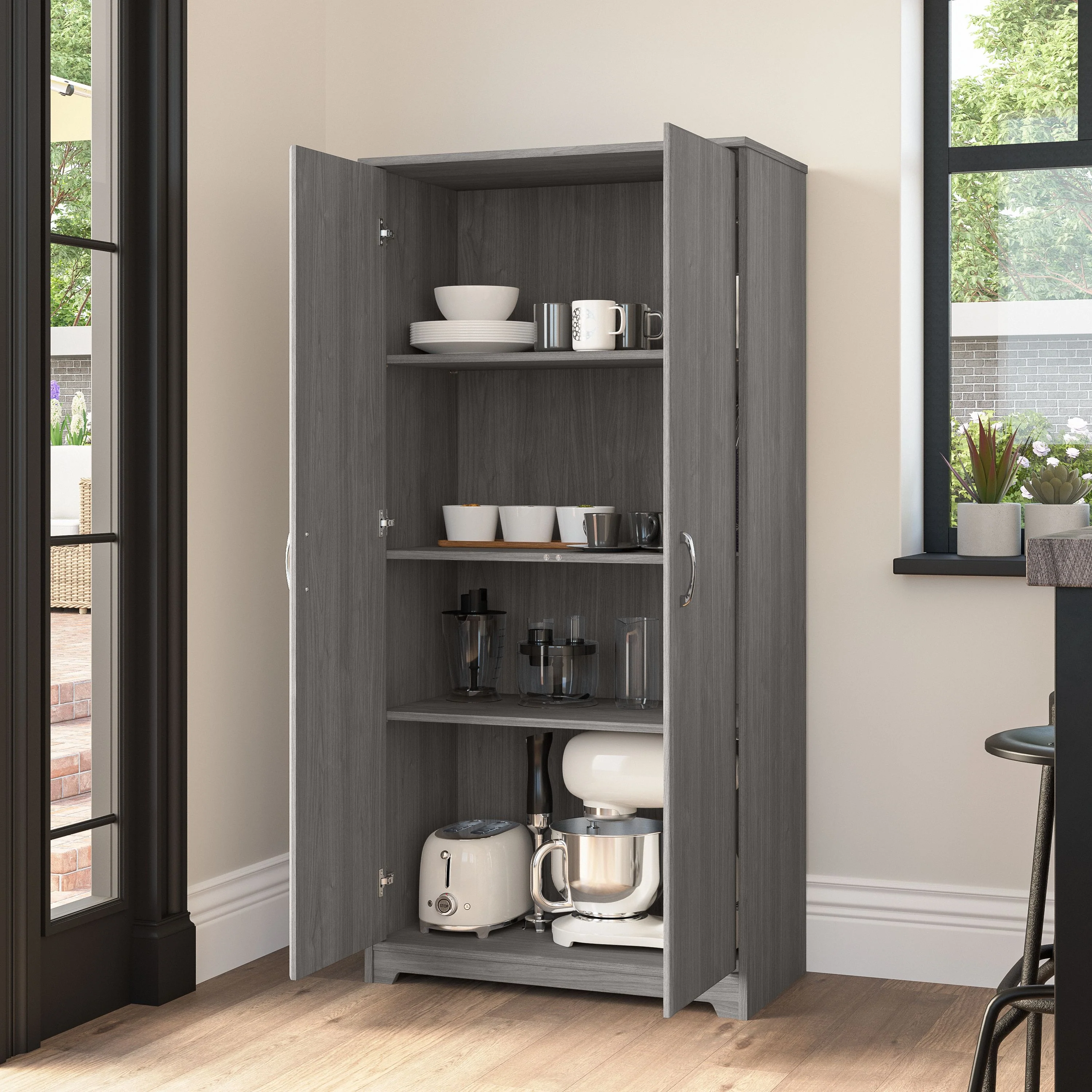 Cabot Tall Storage Cabinet with Doors