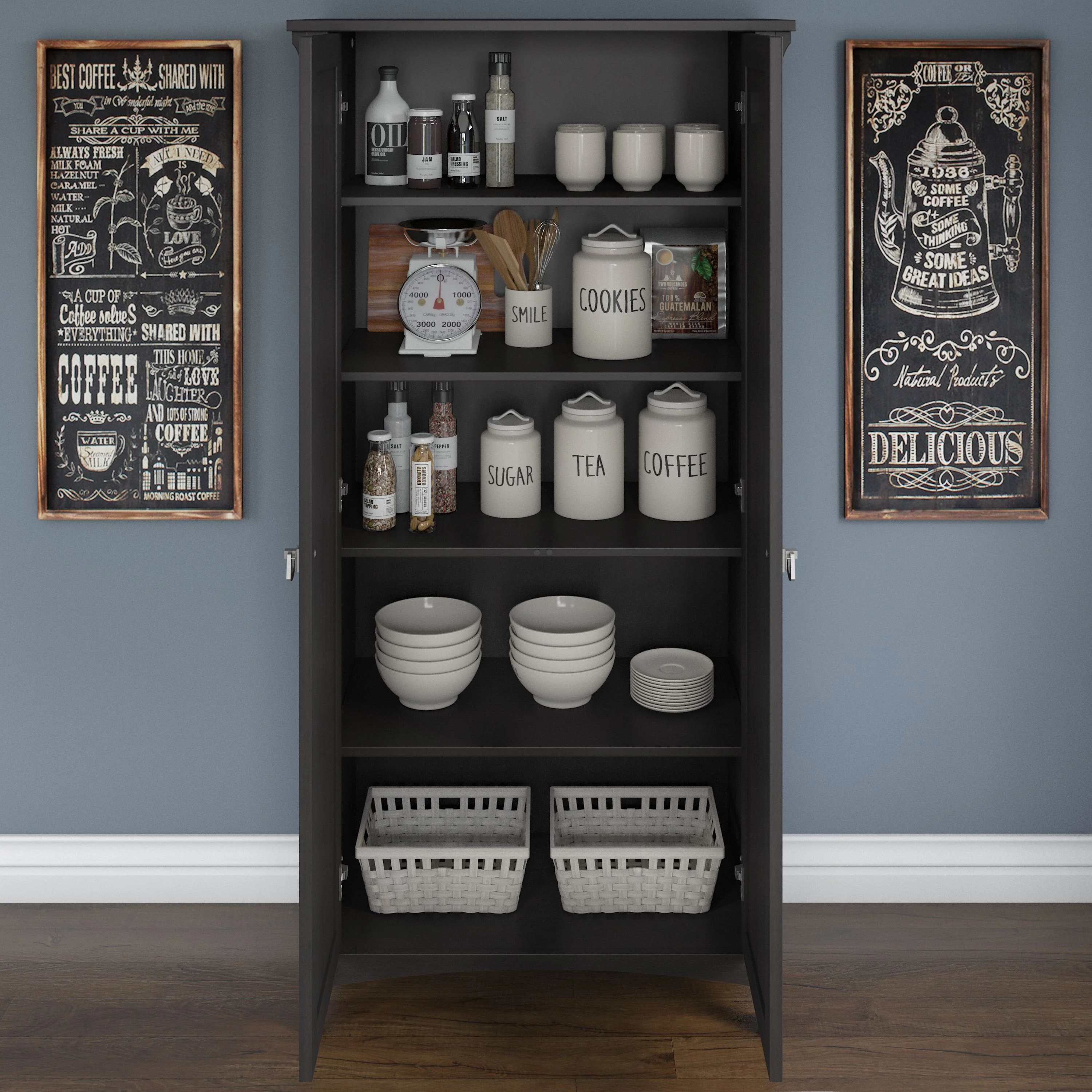 Salinas Kitchen Pantry Cabinet with Doors