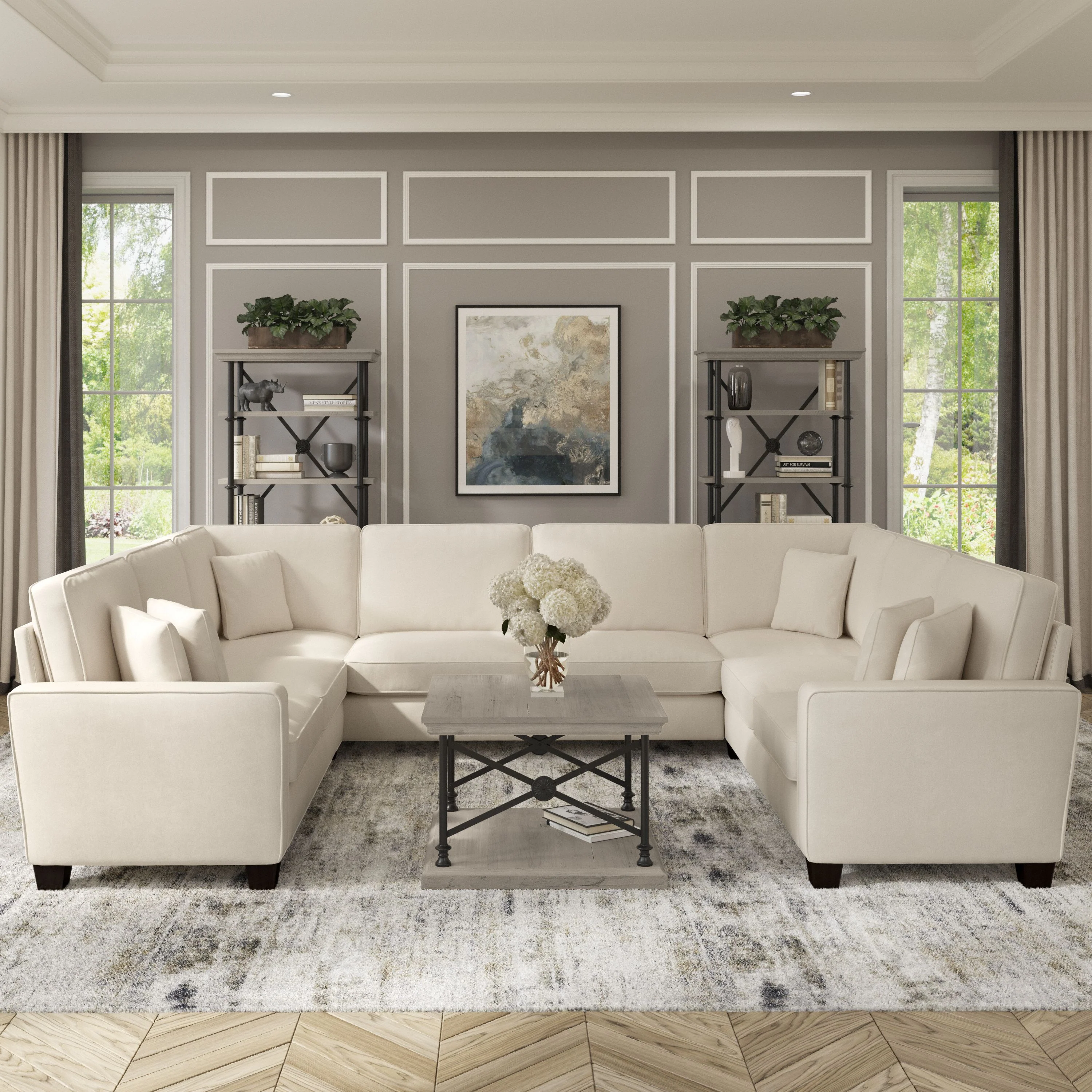 Stockton 125W U Shaped Sectional Couch