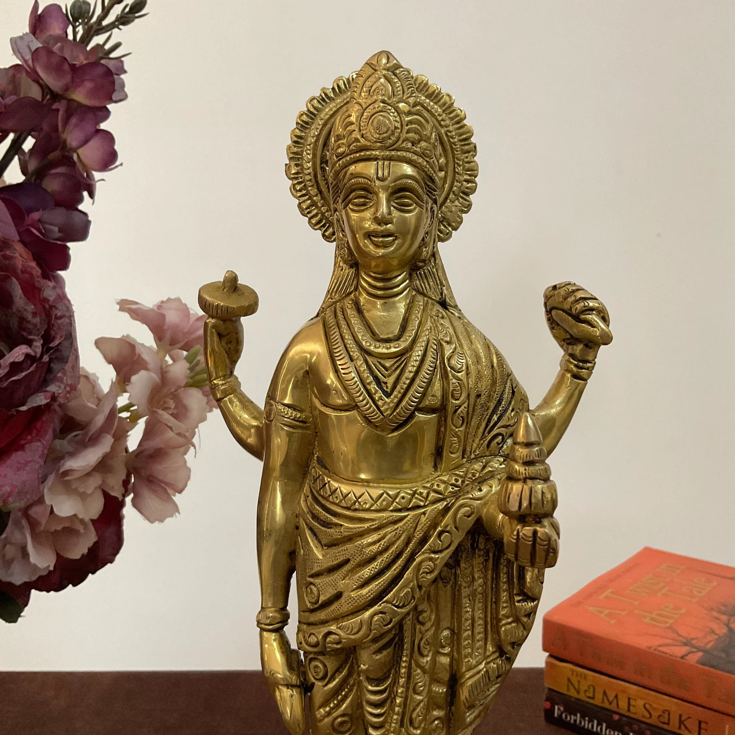 Dhanvantari Brass Statue Idol, God of Ayurveda Medicine