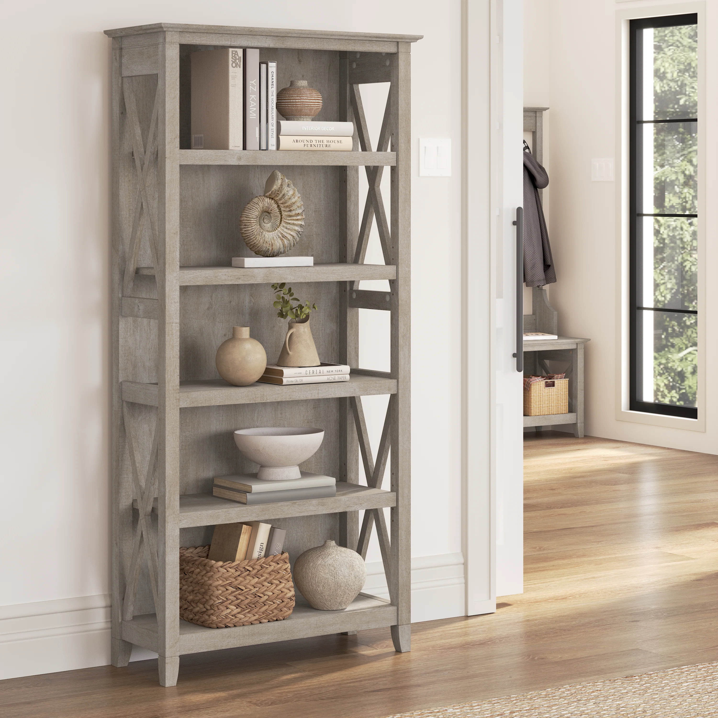 Key West Tall 5 Shelf Bookcase