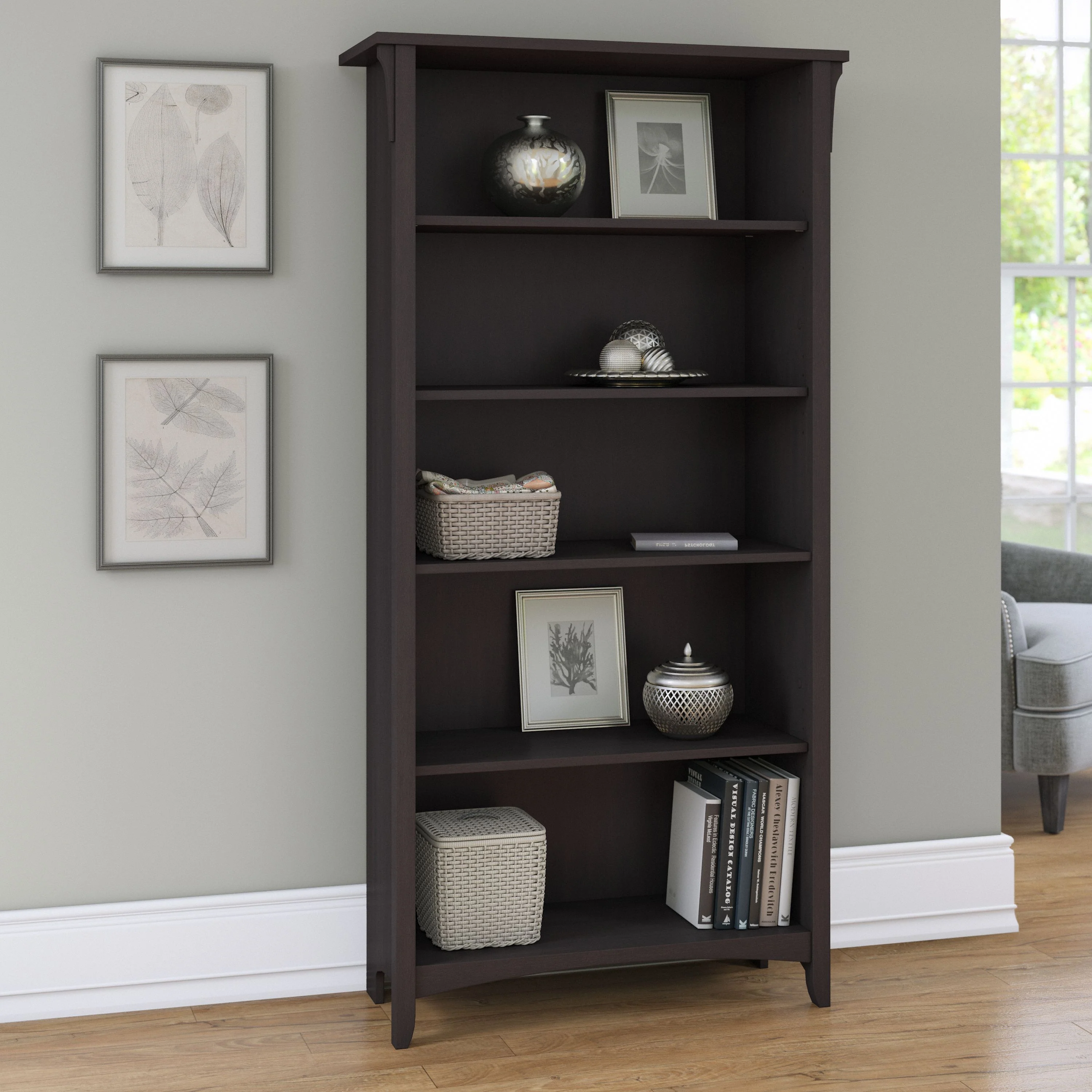 Salinas Tall 5 Shelf Bookcase