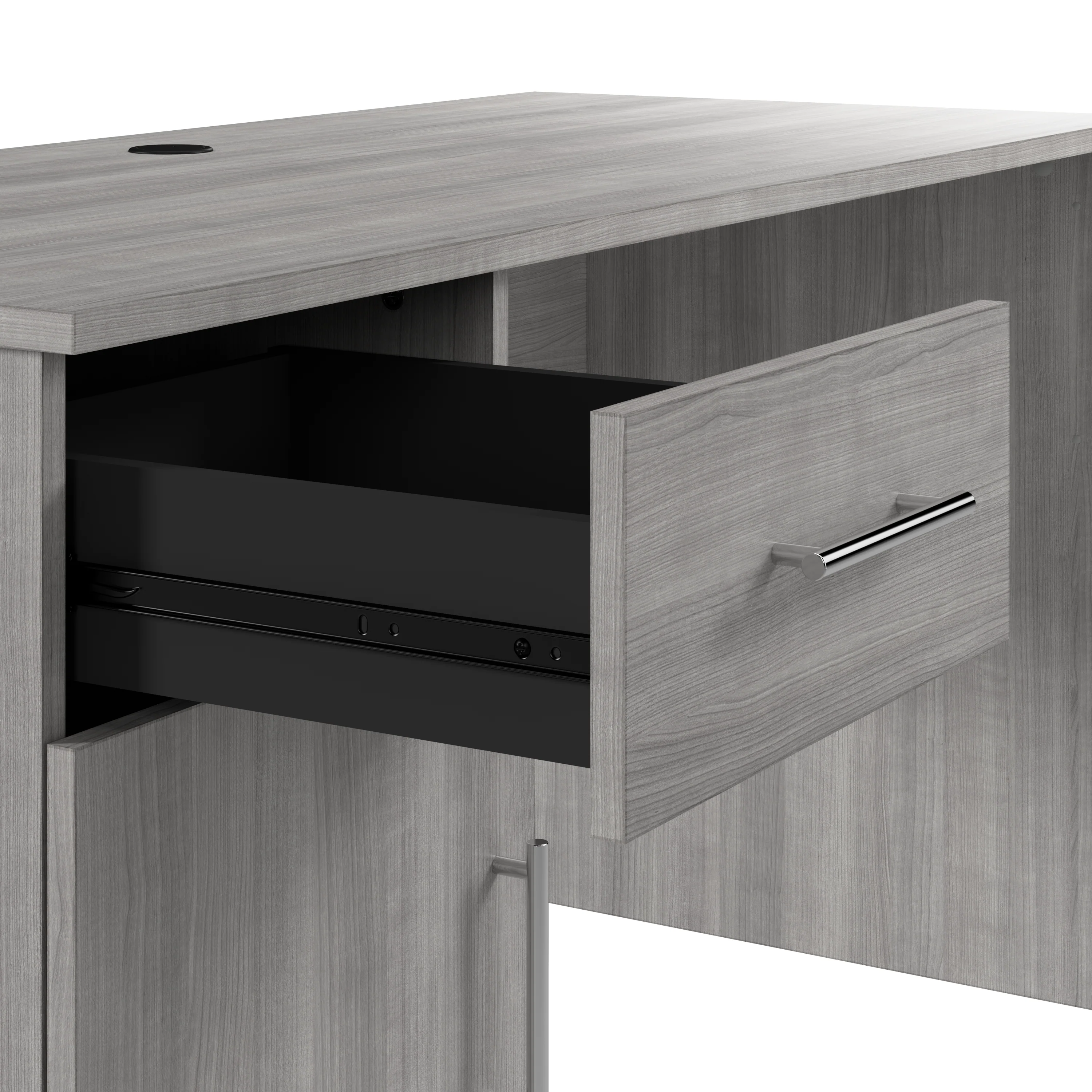 Somerset 54W Office Desk with Drawer and Storage Cabinet