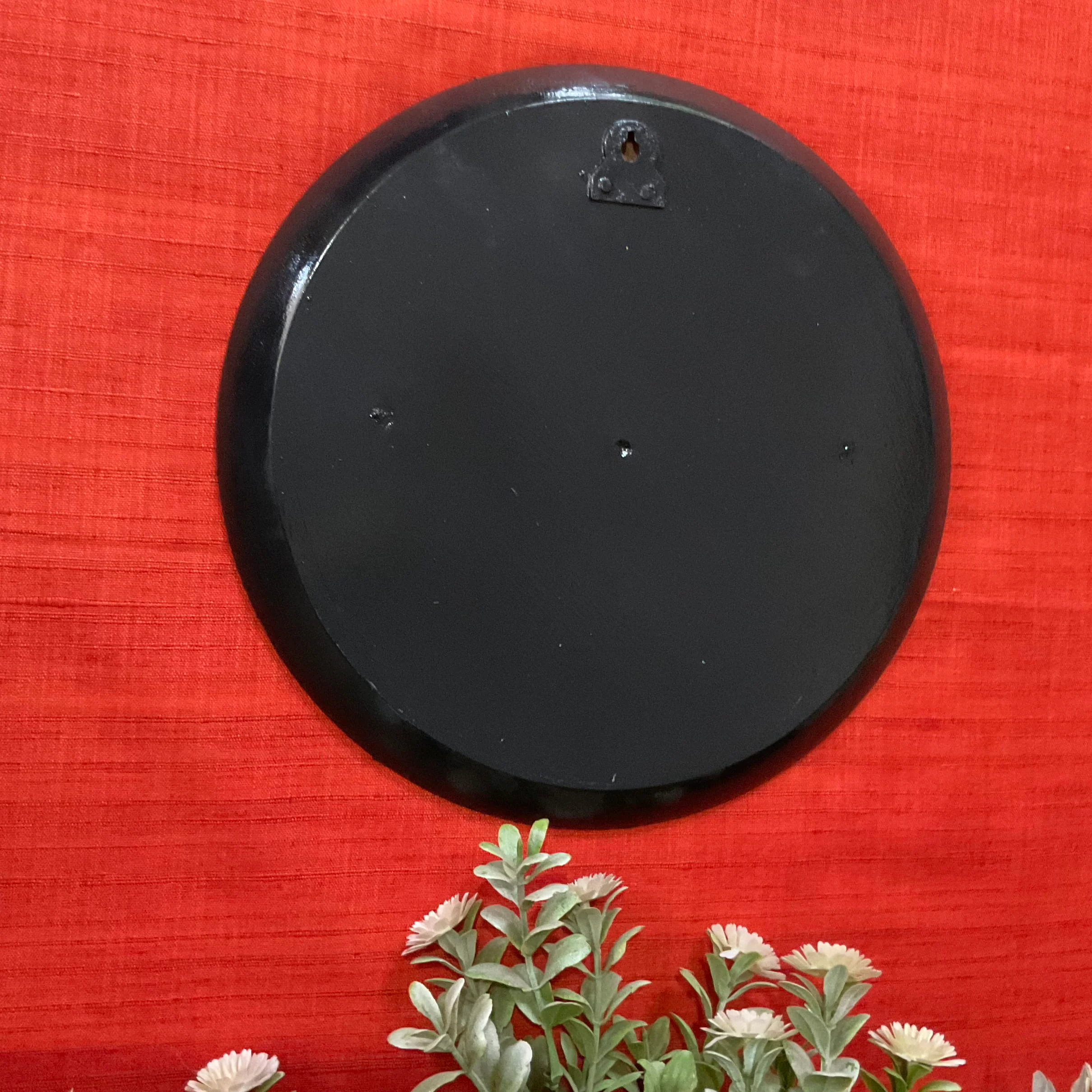 Krishna, Shrinathji Peacock Pichwai Wall Hanging - Decorative Round Plate