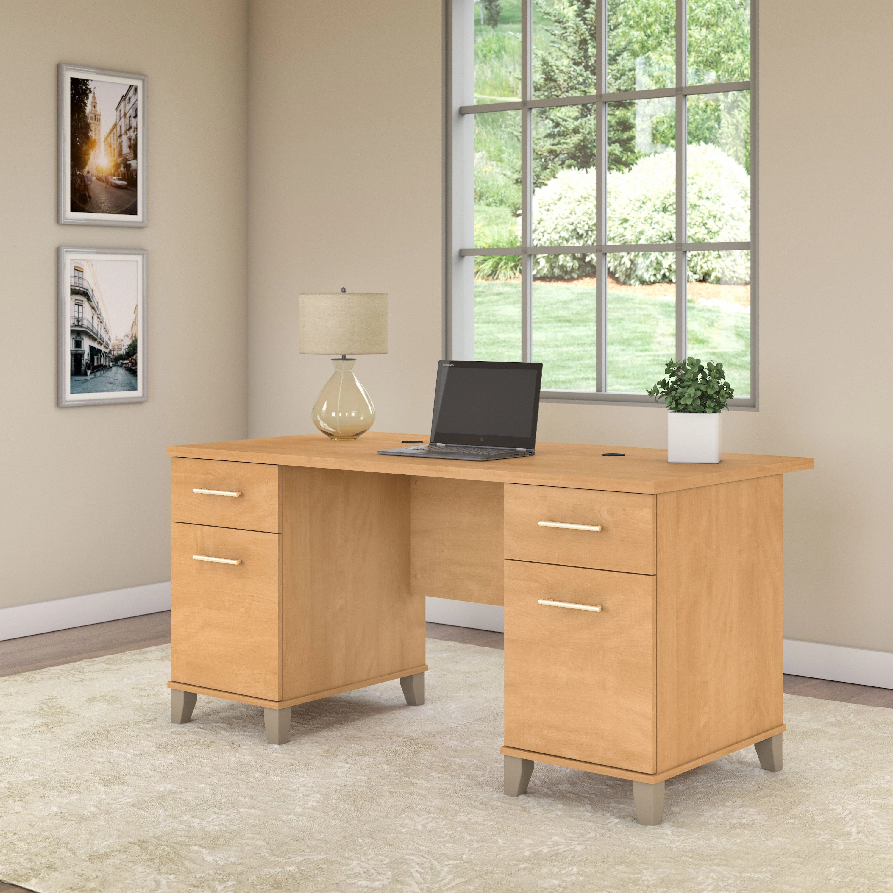 Somerset 60W Office Desk with Drawers