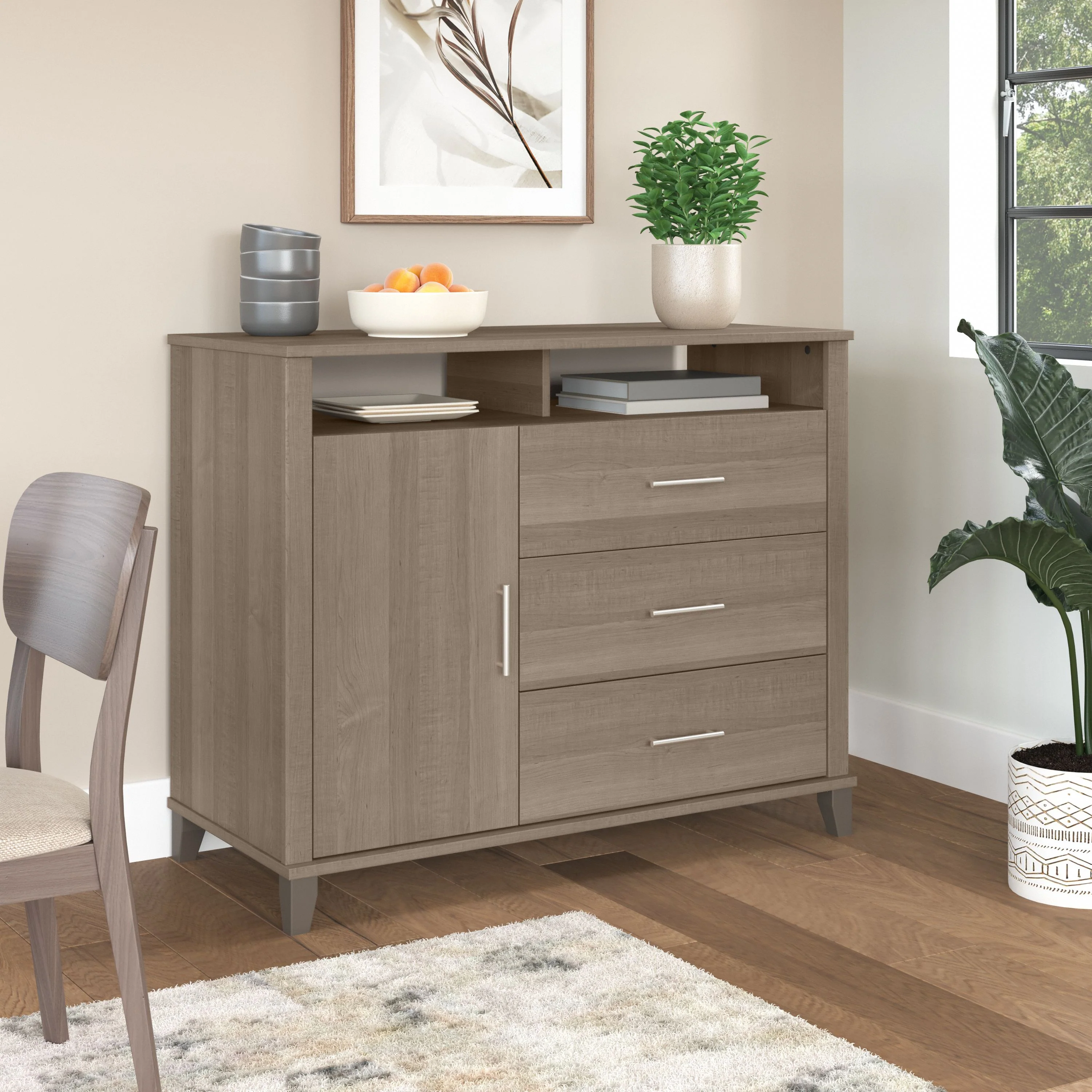 Somerset Tall Sideboard Buffet Cabinet