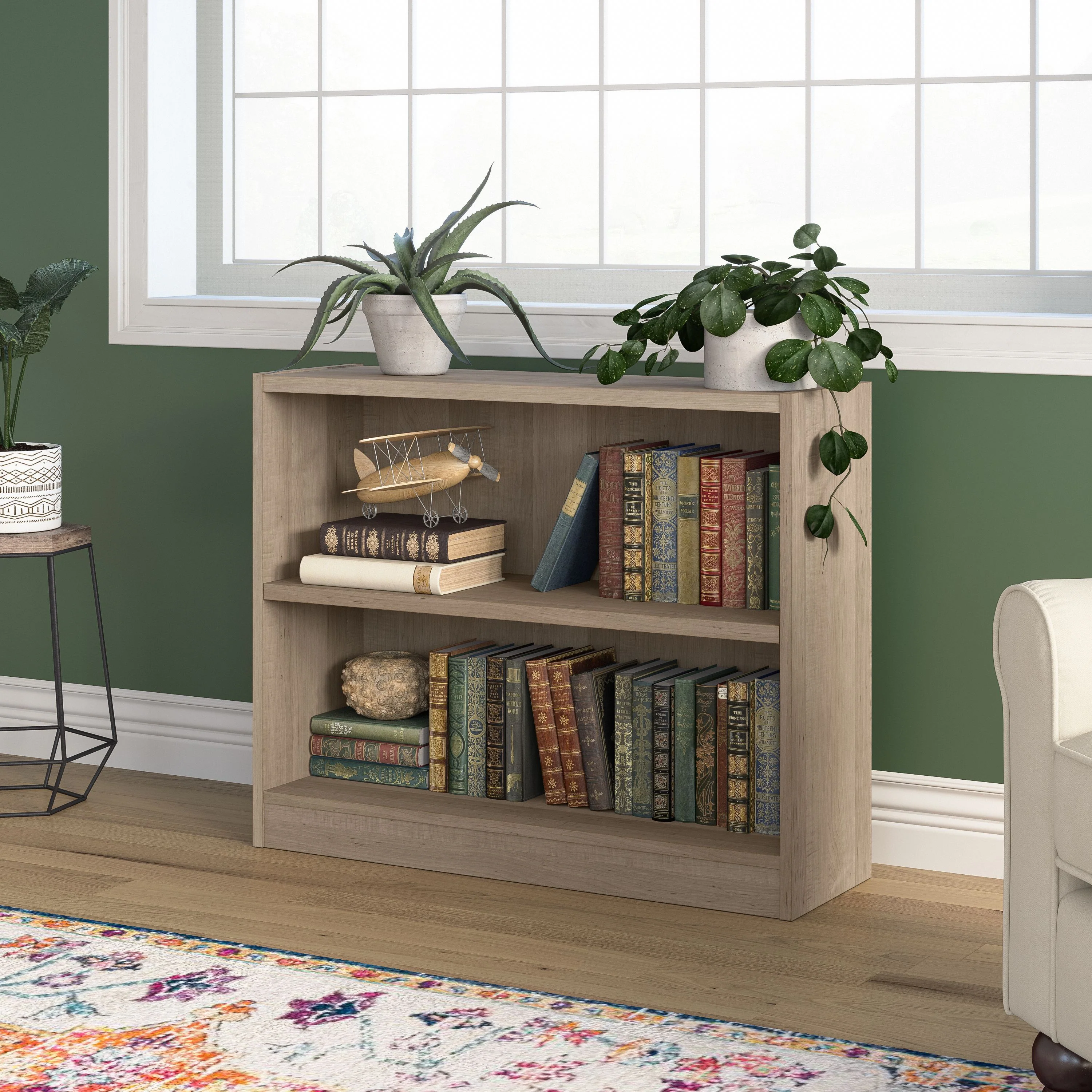 Universal Small 2 Shelf Bookcase
