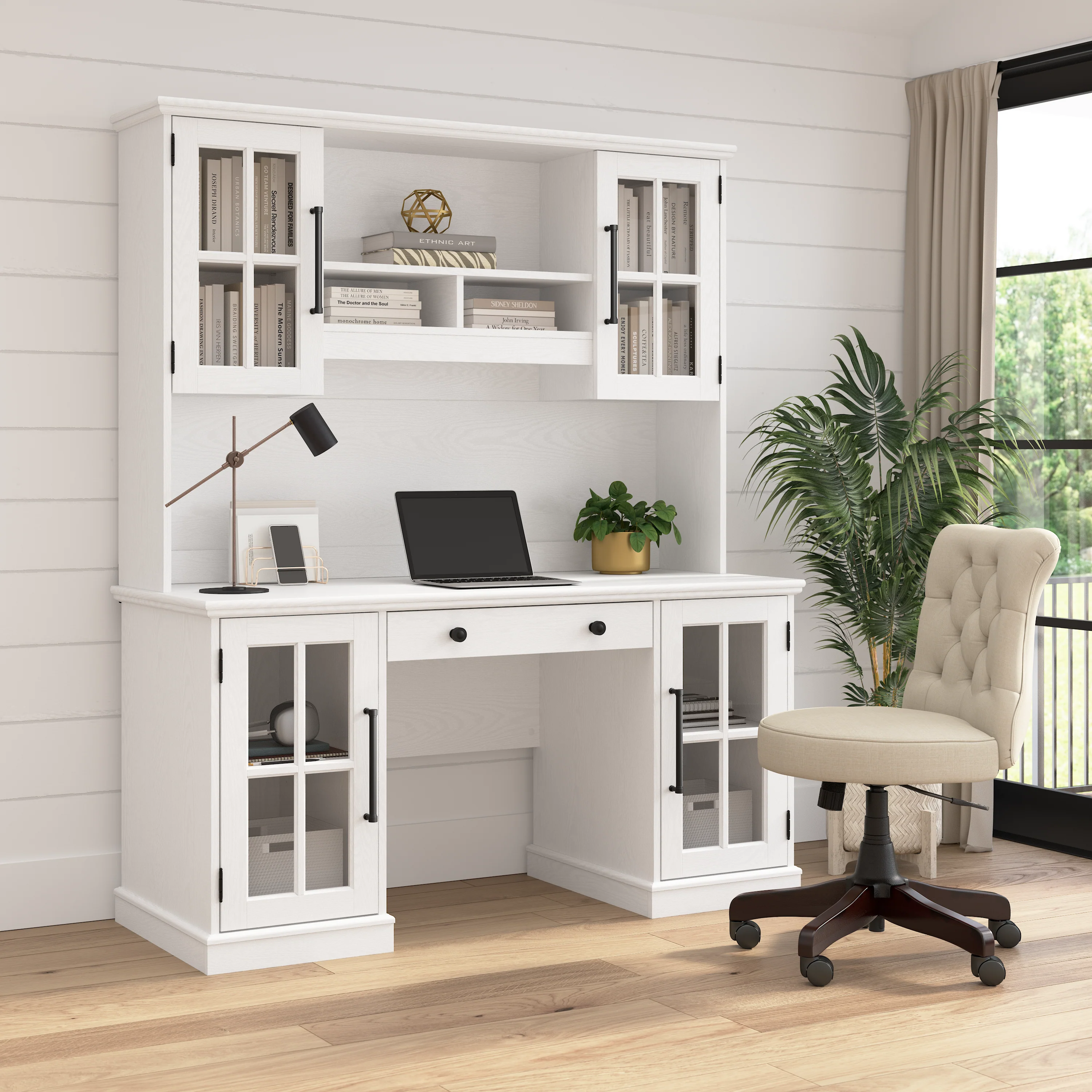 Westbrook 60W Computer Desk with Hutch and Storage