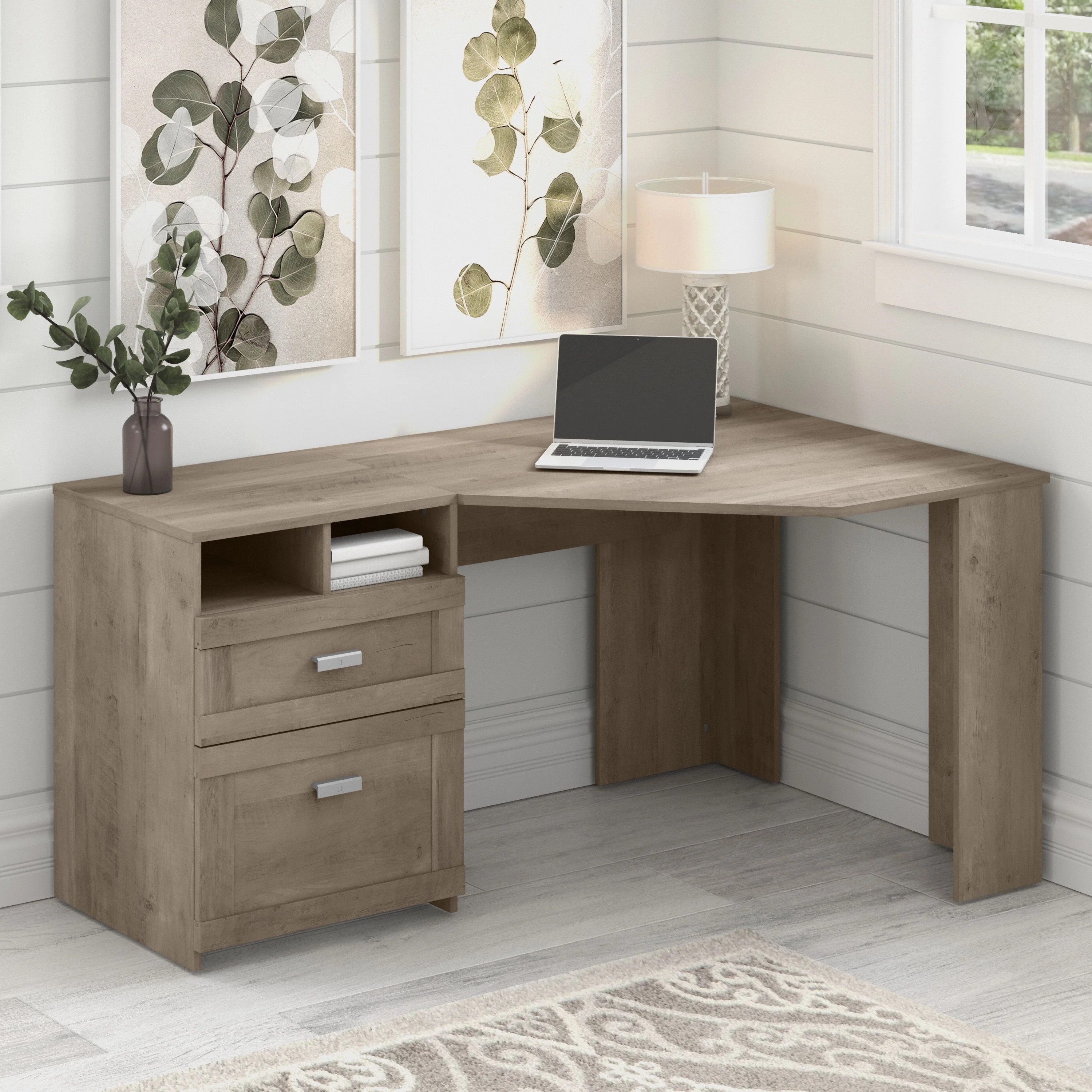 Wheaton 60W Reversible Corner Desk with Storage
