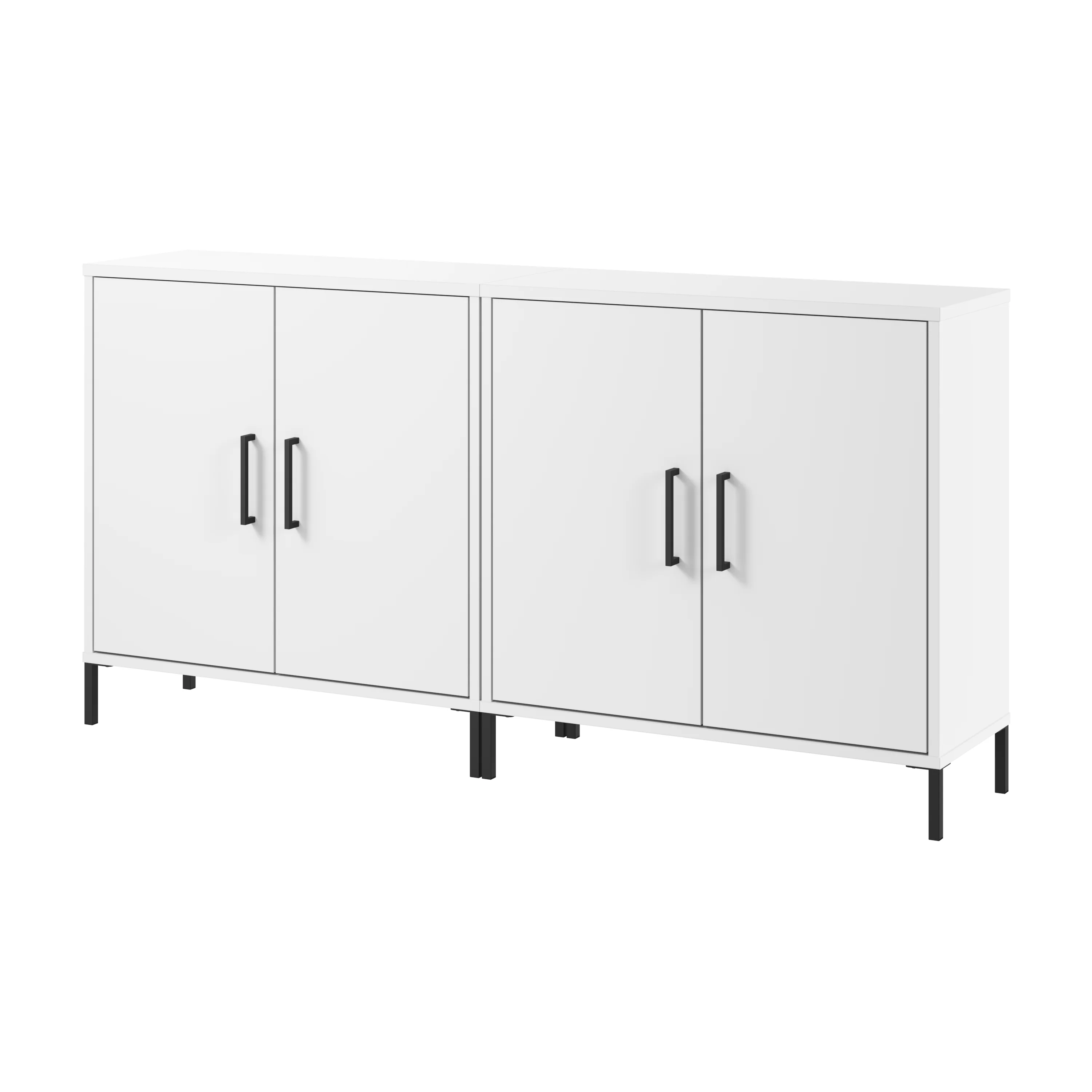 Soho Low Storage Cabinet with Doors - Set of 2