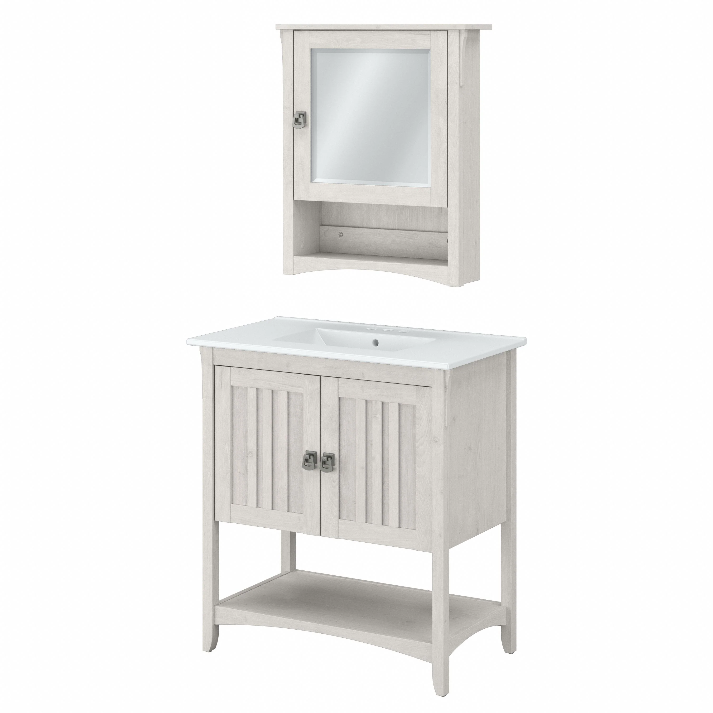 Salinas 32W Bathroom Vanity Sink and Medicine Cabinet with Mirror