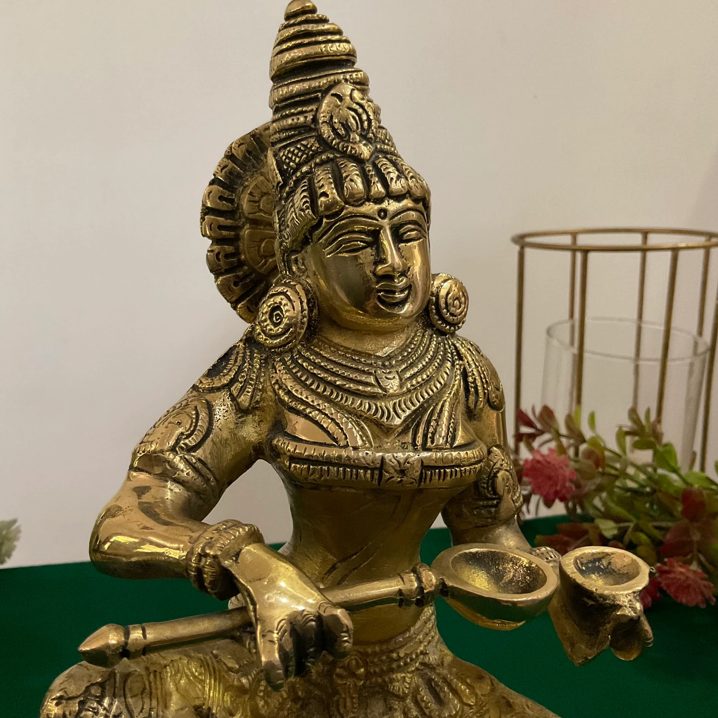 Annapurna Statue Brass - 10 Inch Annapoorna Goddess of Food