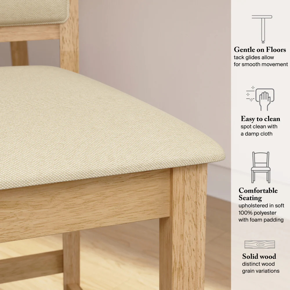 Bush Home Key West Upholstered Cross Back Dining Counter Stool - Set of 2