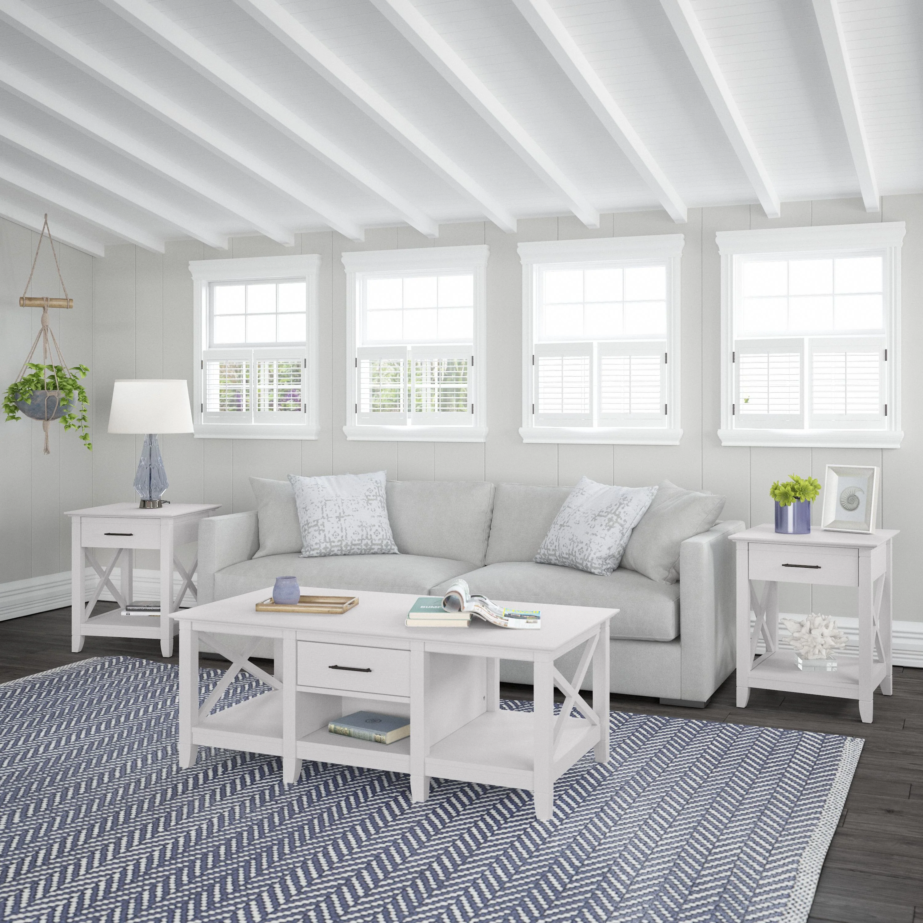 Key West Coffee Table with Set of 2 End Tables