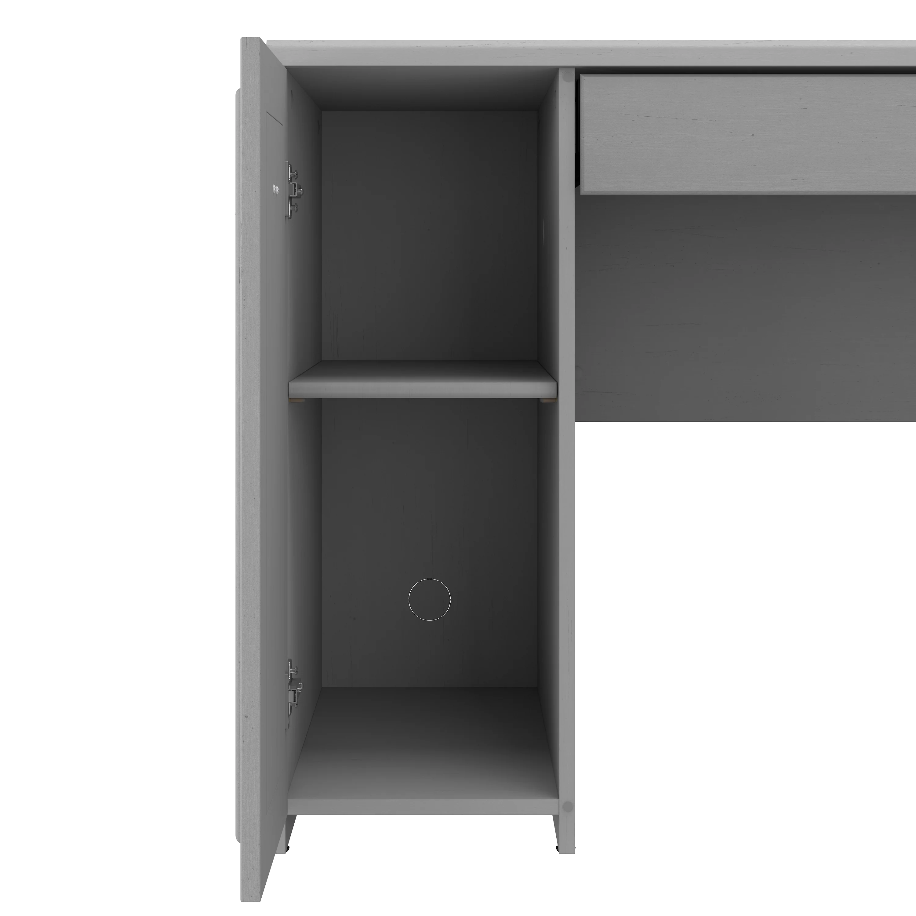 Fairview 60W L Shaped Desk with Drawers and Storage Cabinet