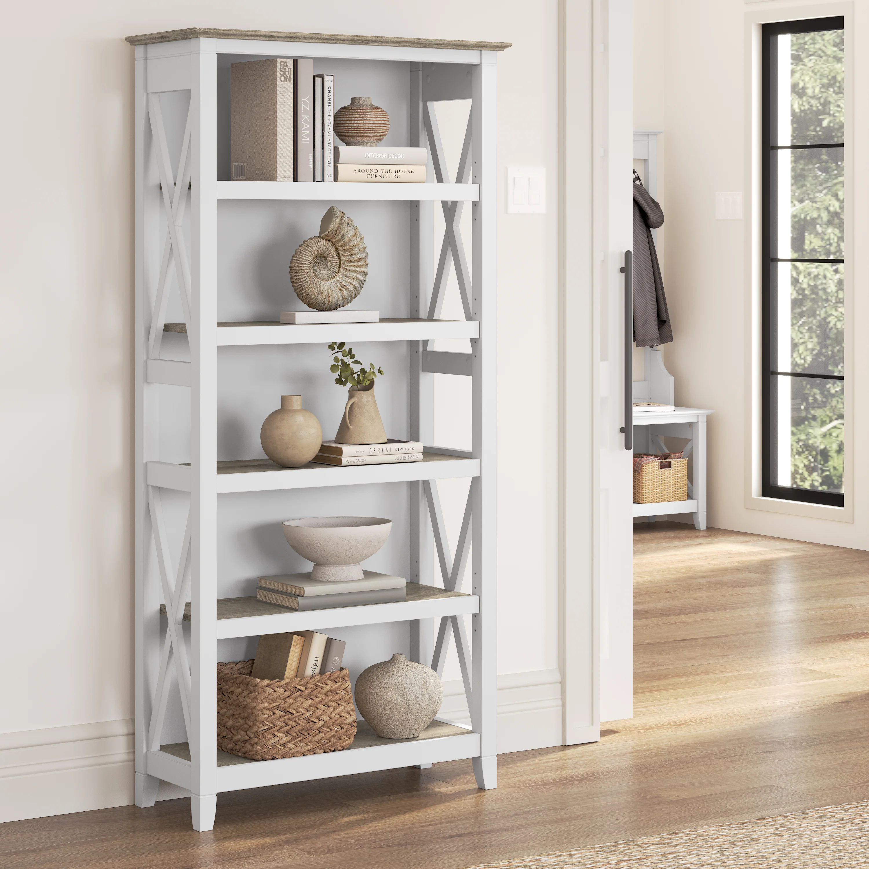 Key West Tall 5 Shelf Bookcase