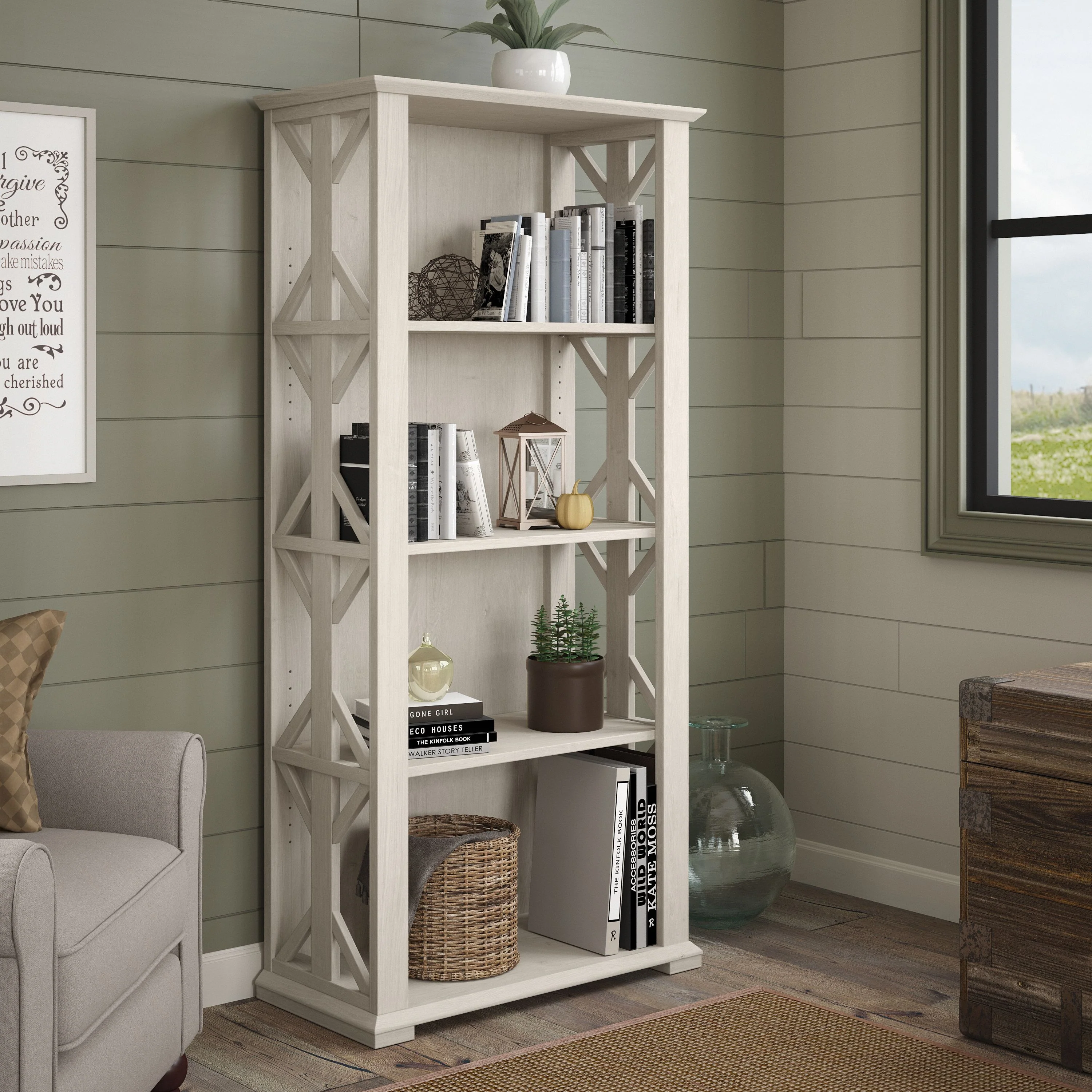 Homestead 4 Shelf Farmhouse Bookcase