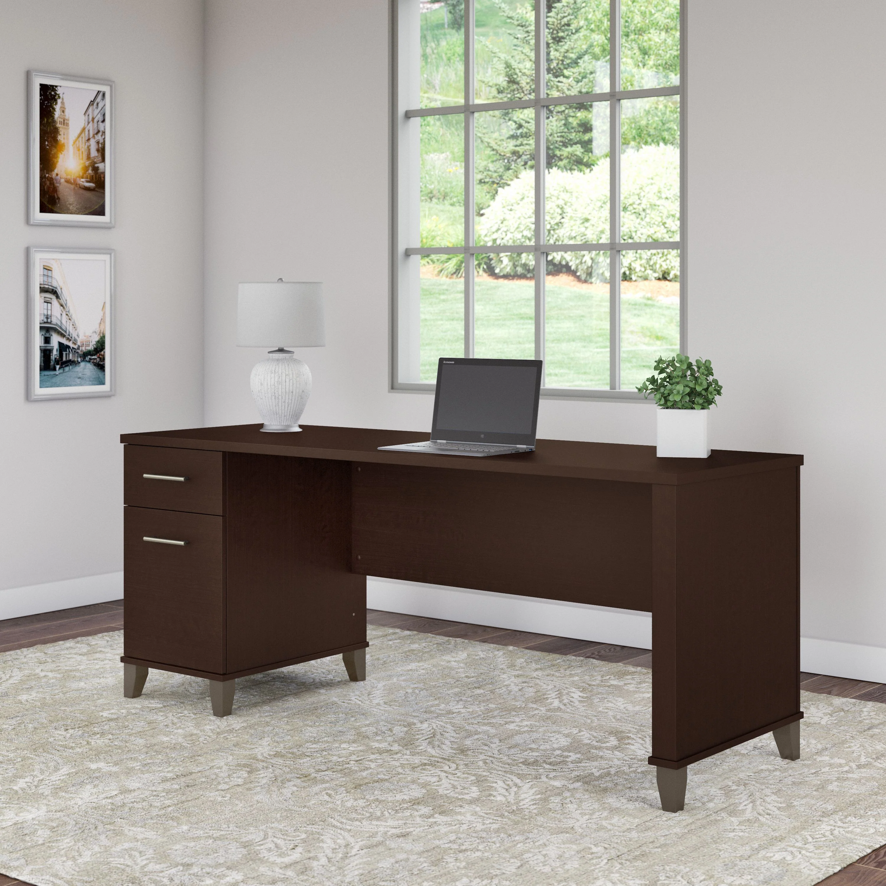 Somerset 72W Office Desk with Drawers