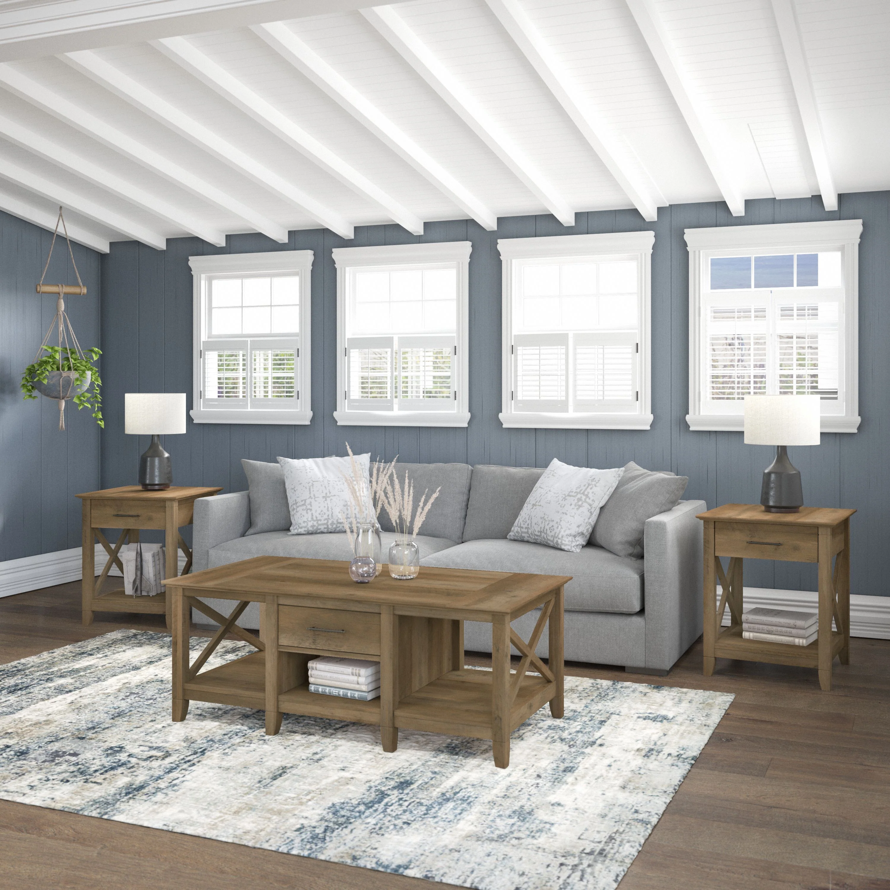 Key West Coffee Table with Set of 2 End Tables