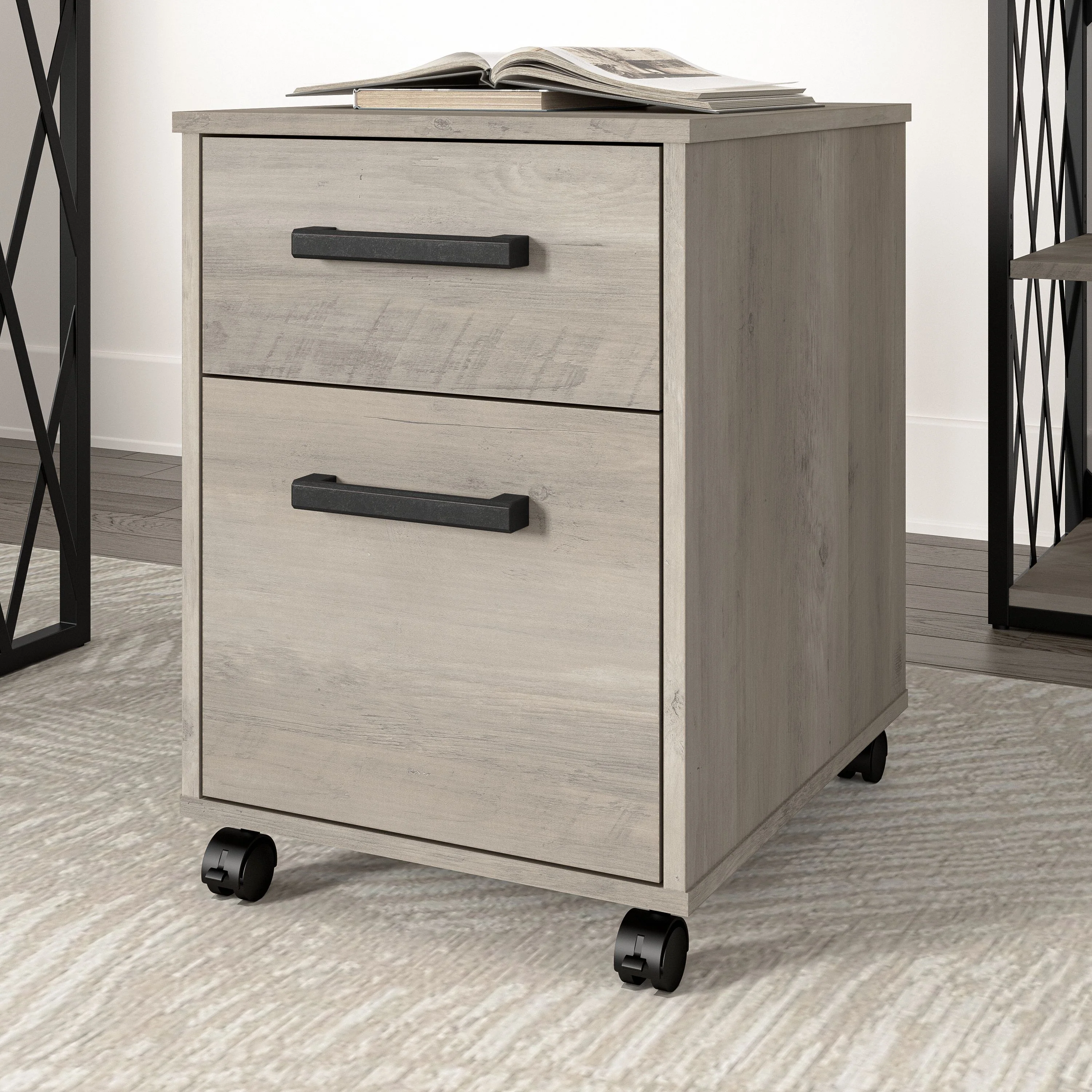 City Park 2 Drawer Mobile File Cabinet