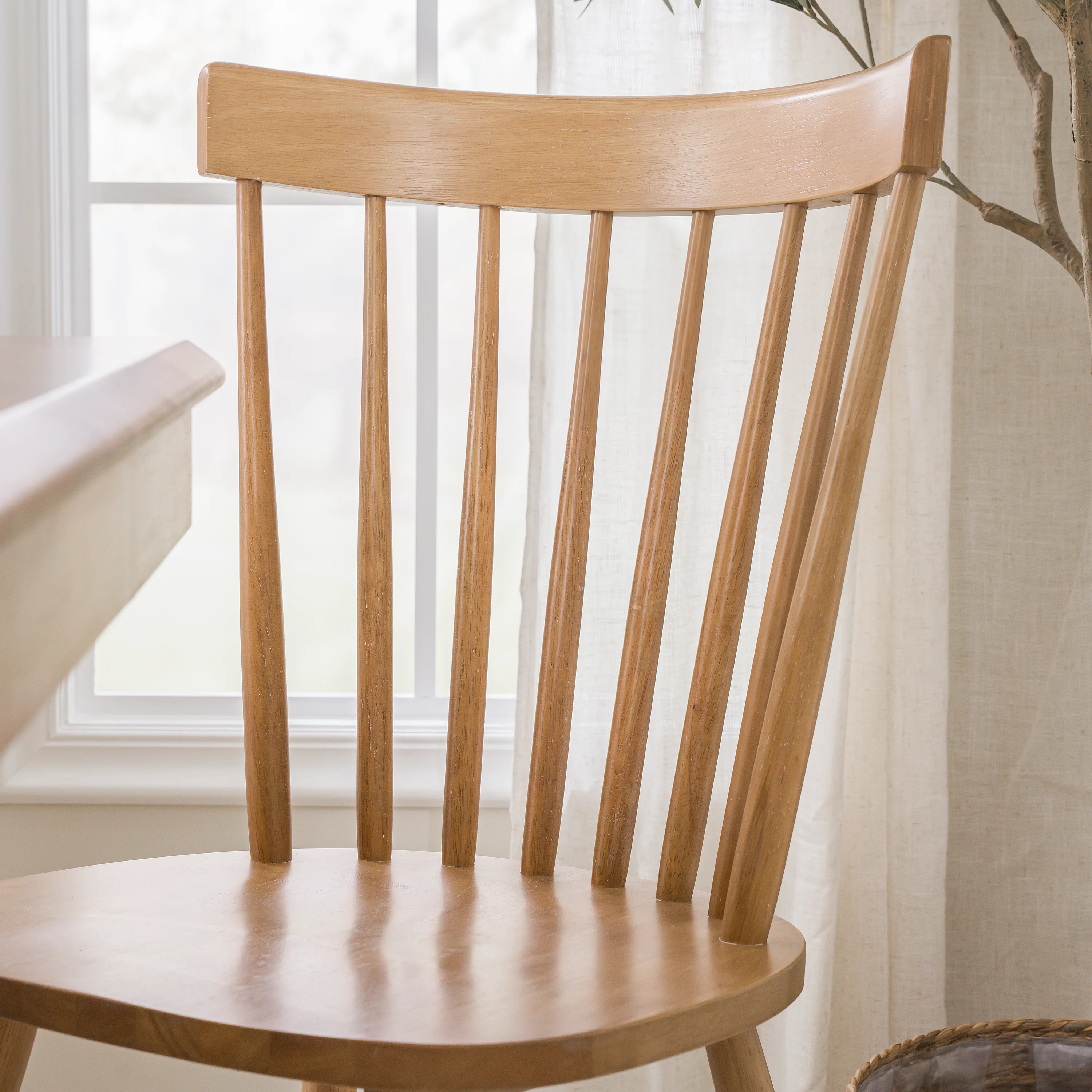 Windsor High Back Spindle Dining Chairs - Set of 2