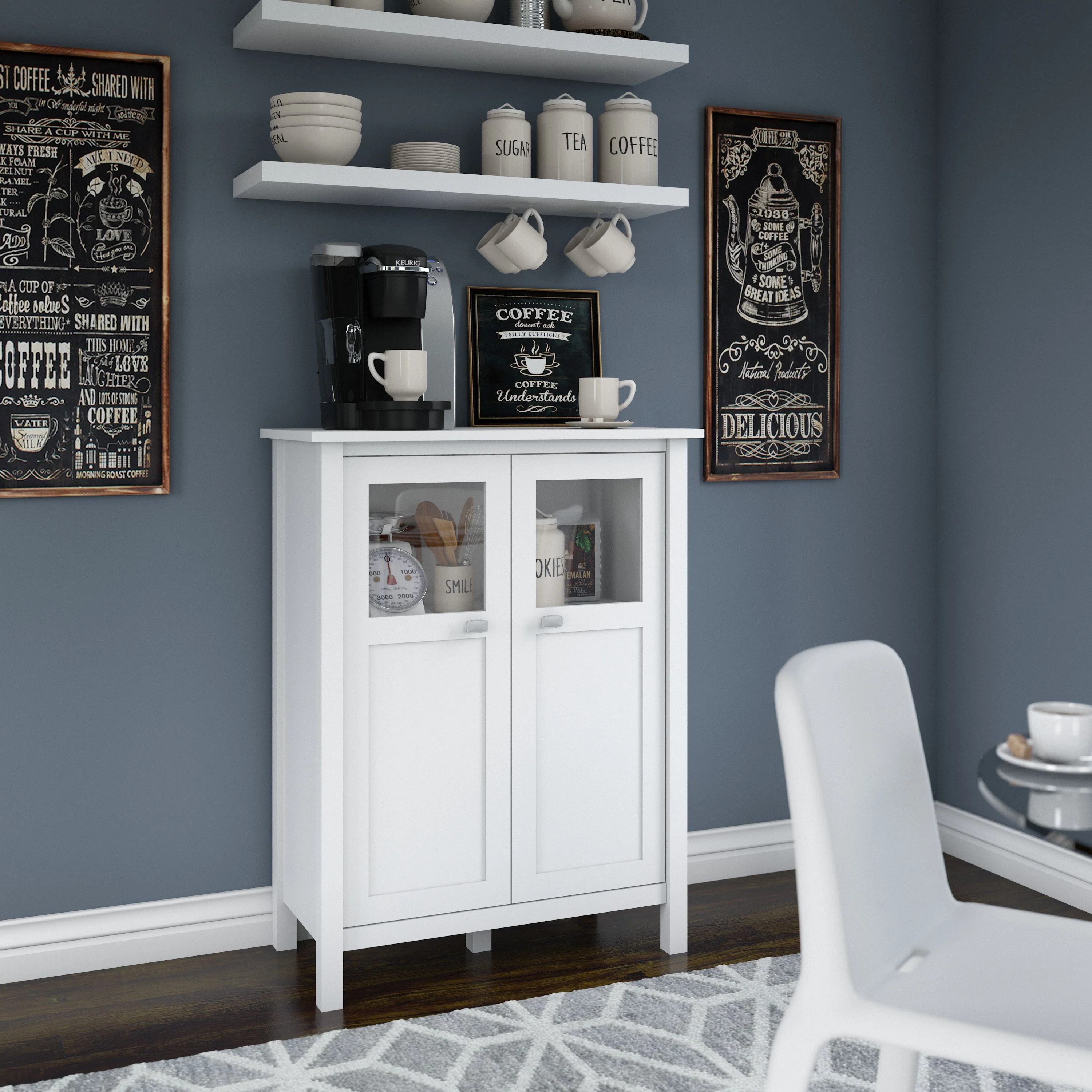 Broadview Bar Cabinet with Wine Storage